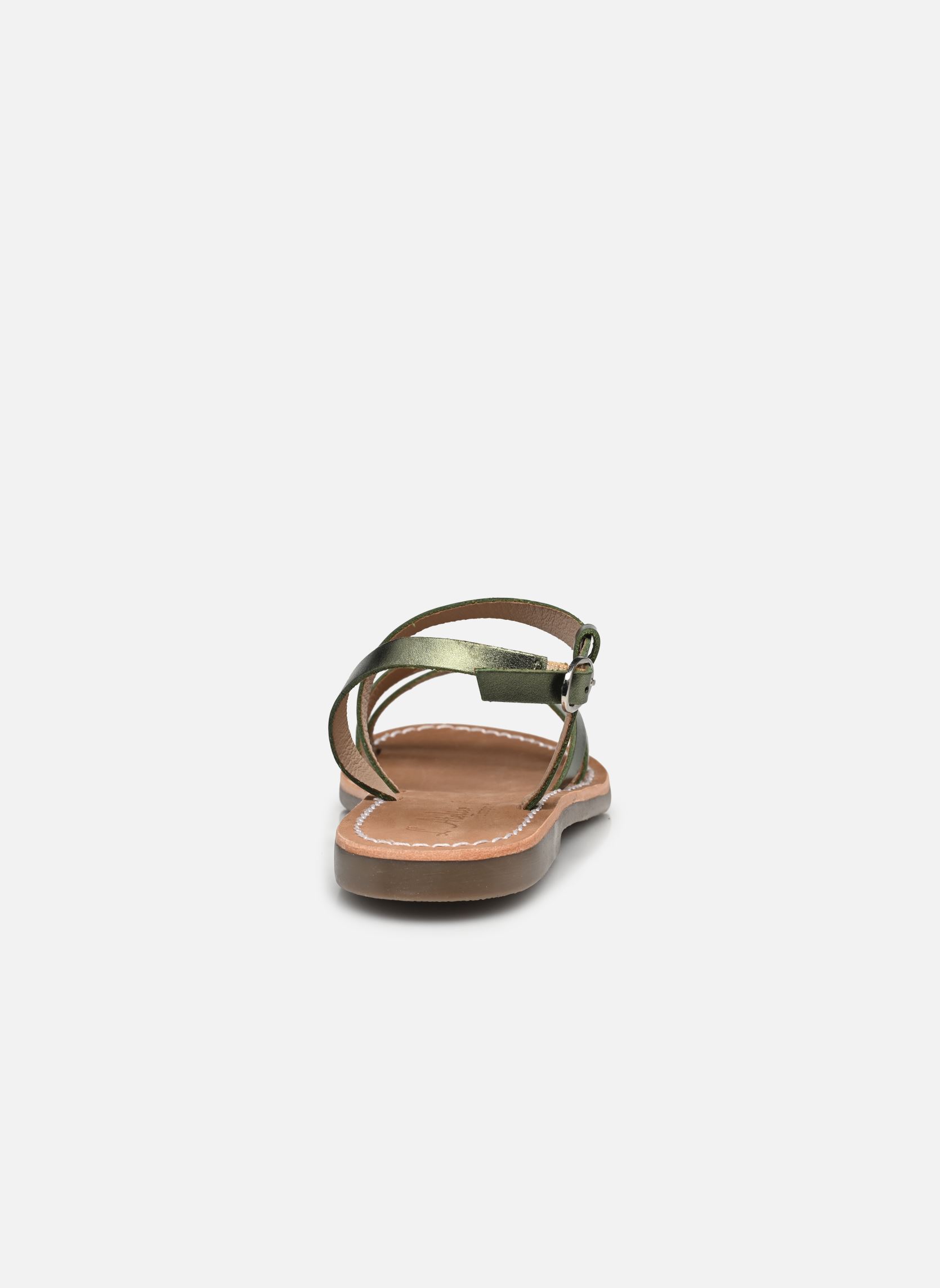 Sandales plates Sh 1308 femme vert L'Atelier Tropézien Sandales plates Sh 1308 femme vert GREEN
