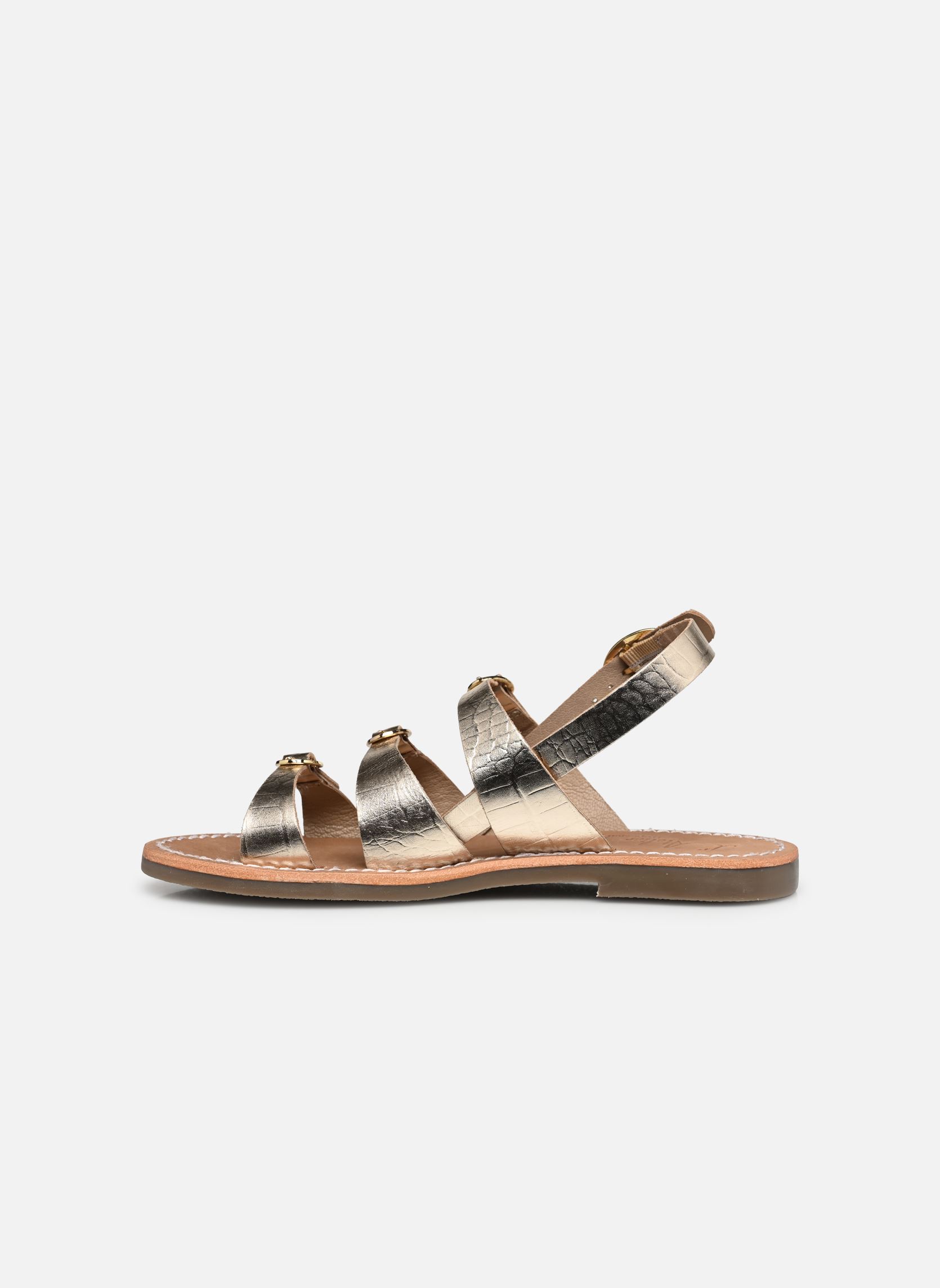 Platte sandalen Sh 1301 dames goud en brons L'Atelier Tropézien Platte sandalen Sh 1301 dames goud en brons Gold