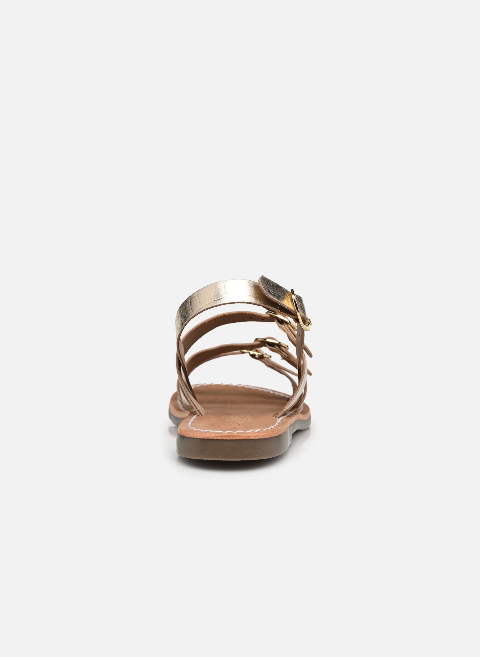Platte sandalen Sh 1301 dames goud en brons L'Atelier Tropézien Platte sandalen Sh 1301 dames goud en brons Gold