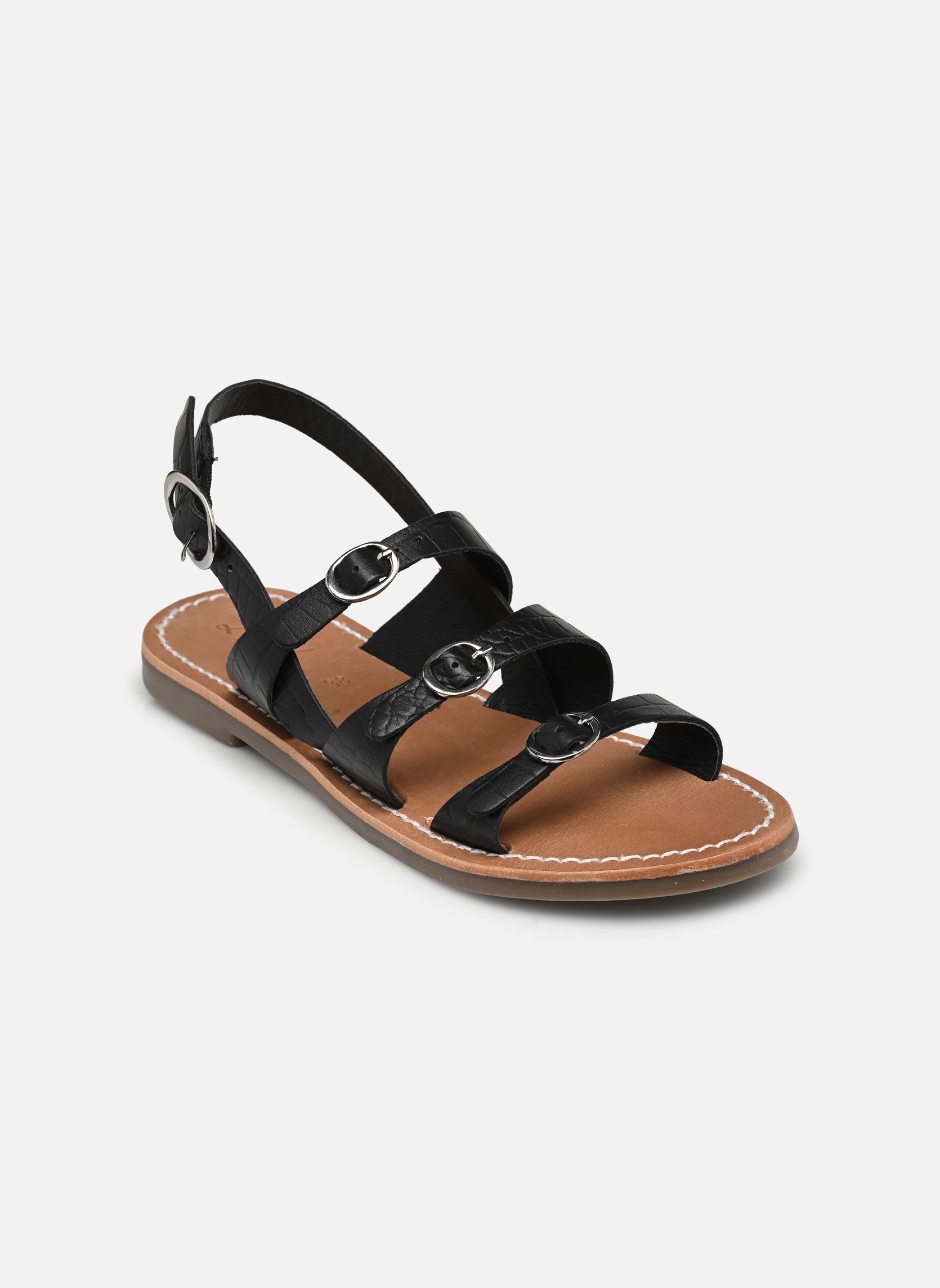 Platte sandalen Sh 1301 dames zwart L'Atelier Tropézien Platte sandalen Sh 1301 dames zwart BLACK