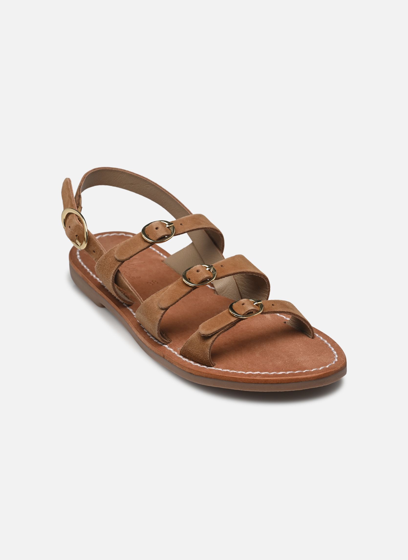 Sandali piatti Sh 1301 donna marrone L'Atelier Tropézien Sandali piatti Sh 1301 donna marrone TAN