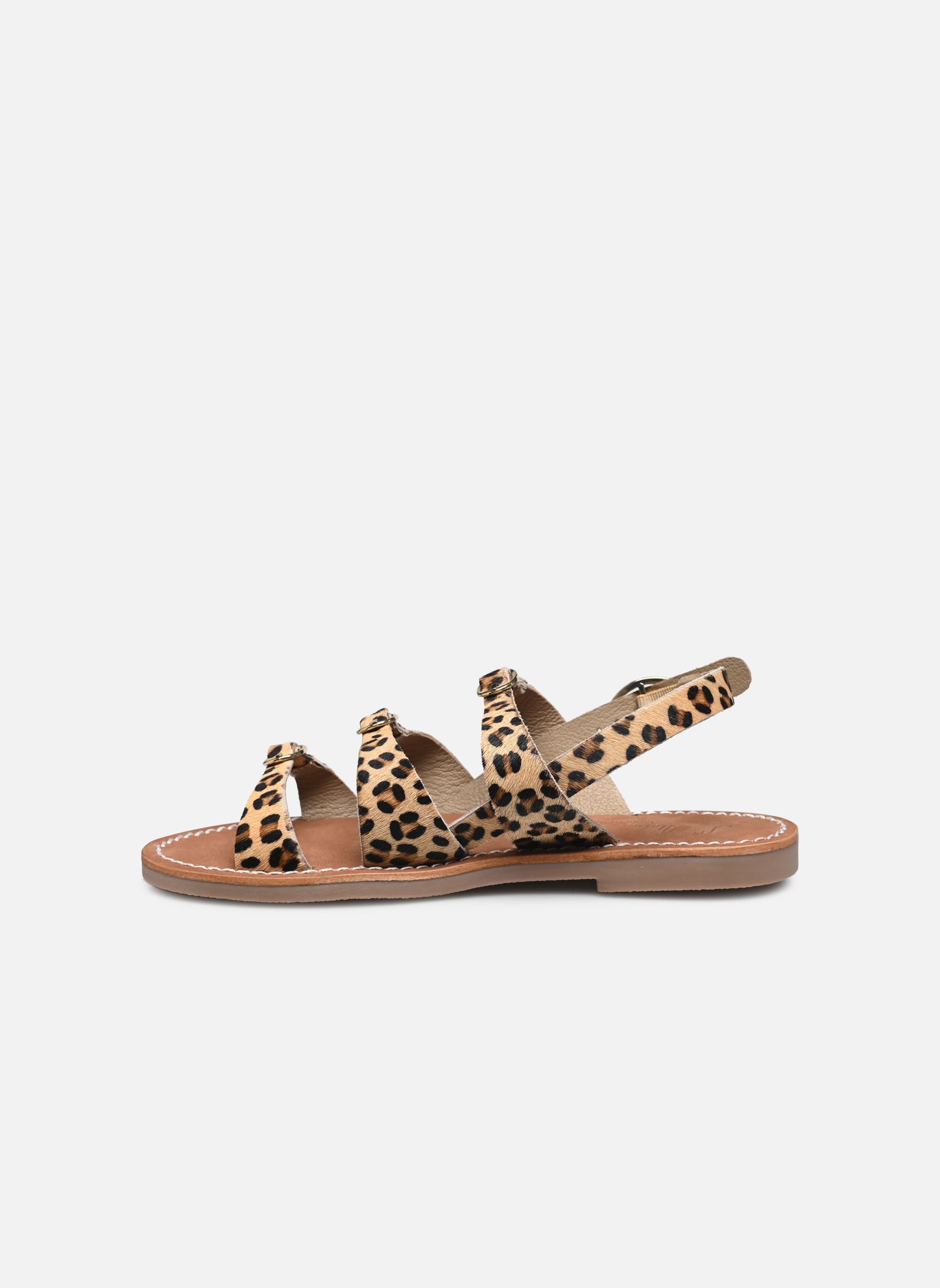 Platte sandalen Sh 1301 dames bruin L'Atelier Tropézien Platte sandalen Sh 1301 dames bruin LEOPARD