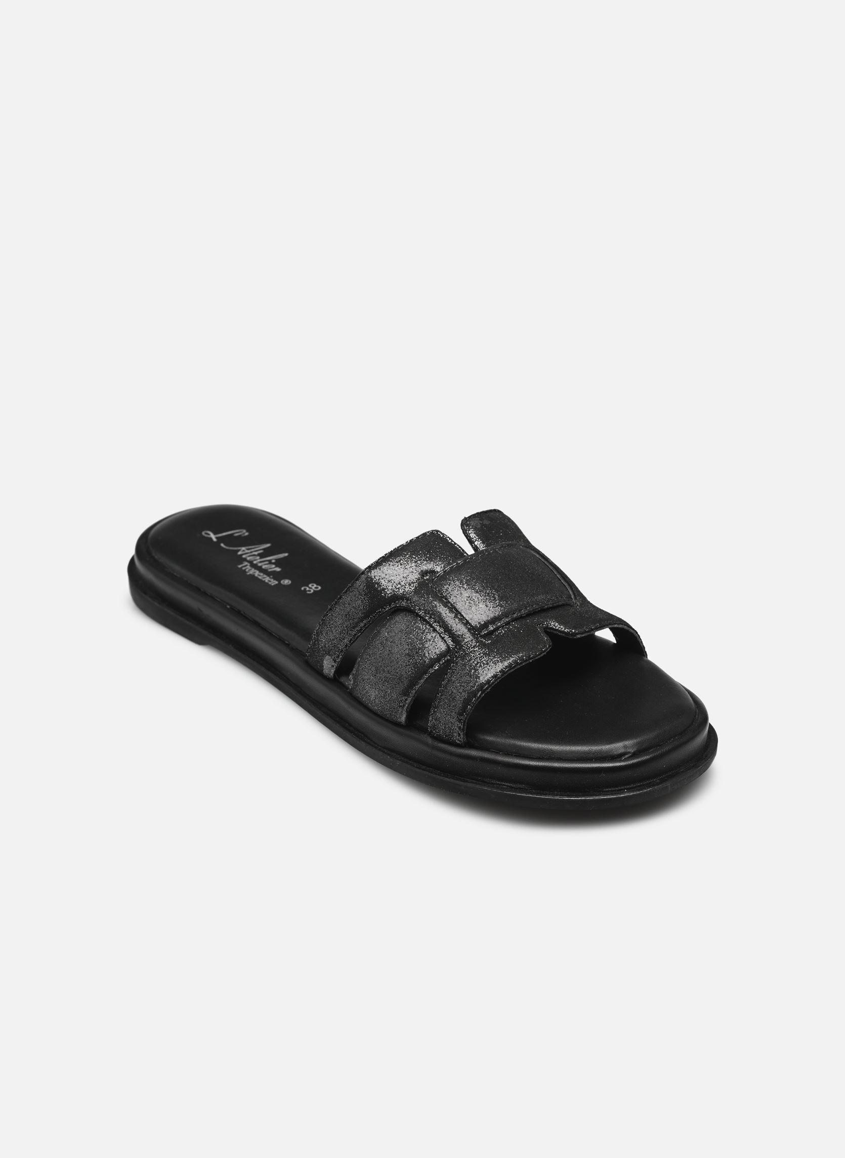 Mules et sabots Sh 1307 femme argent L'Atelier Tropézien Mules et sabots Sh 1307 femme argent BLACK SHIMMER