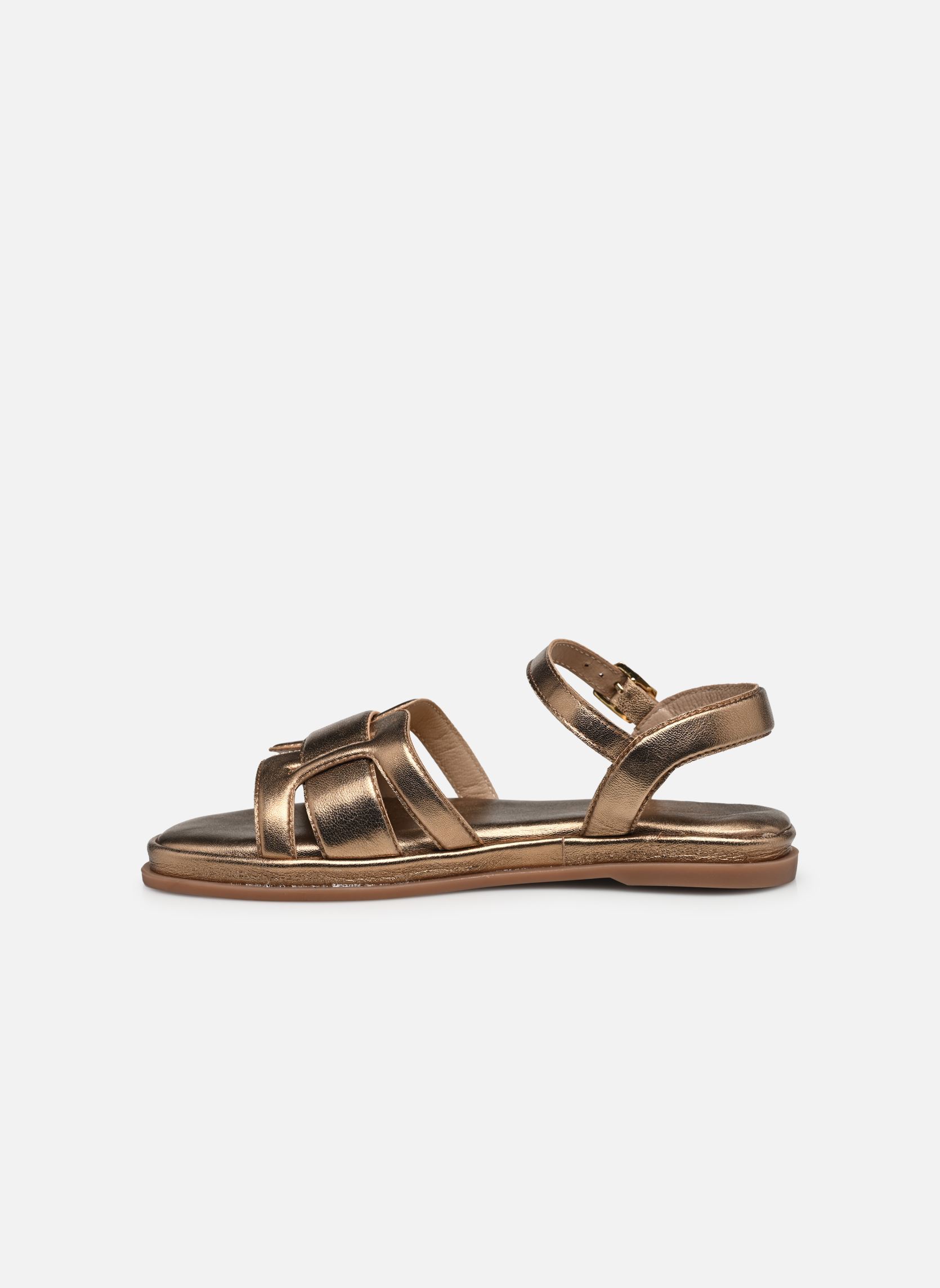 Platte sandalen Sh 1307 BS dames goud en brons L'Atelier Tropézien Platte sandalen Sh 1307 BS dames goud en brons A BRONZE