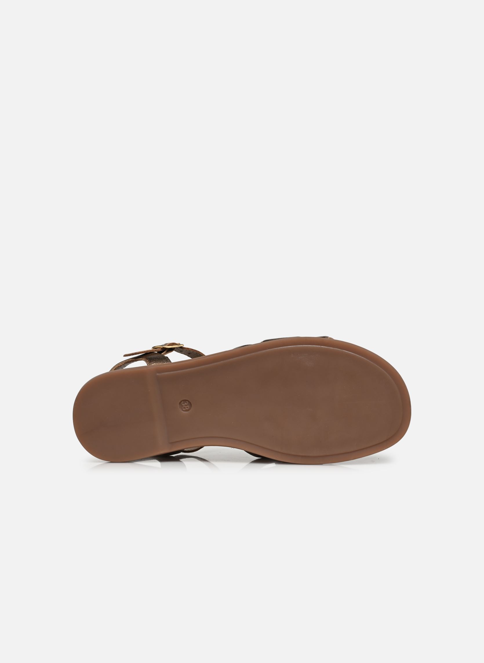 Platte sandalen Sh 1307 BS dames goud en brons L'Atelier Tropézien Platte sandalen Sh 1307 BS dames goud en brons A BRONZE