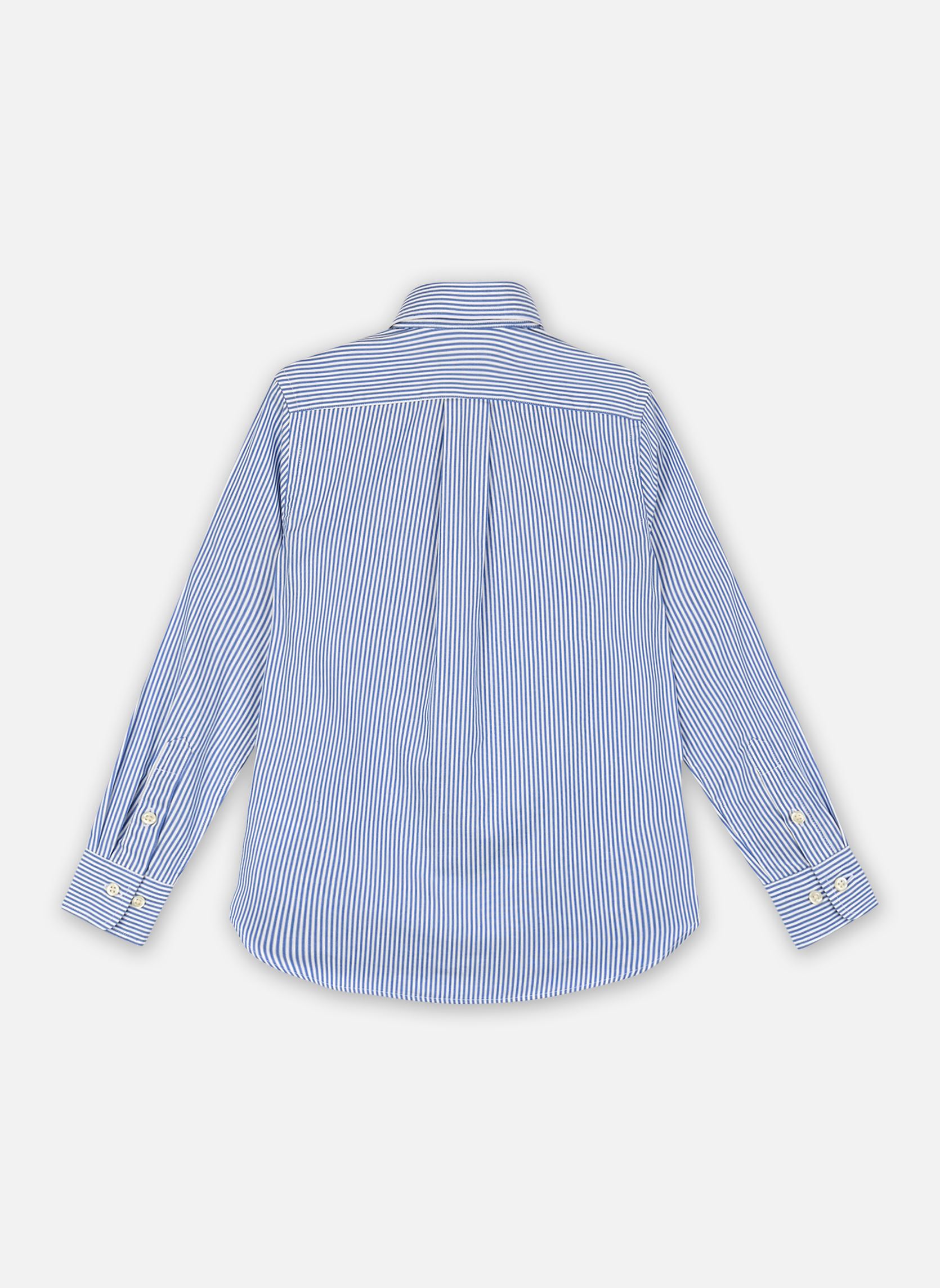 Chemises manches longues Chemise coton Oxford à rayures garçon bleu Polo Ralph Lauren Chemises manches longues Chemise coton Oxford à rayures garçon bleu Bsr Blue/White