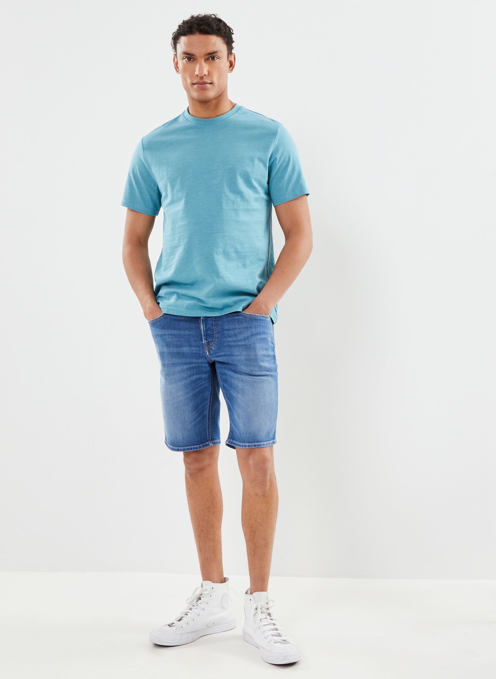 Tee-shirts manches courtes CJULIEN homme bleu Marvin&Co Tee-shirts manches courtes CJULIEN homme bleu BRITTANY BLUE