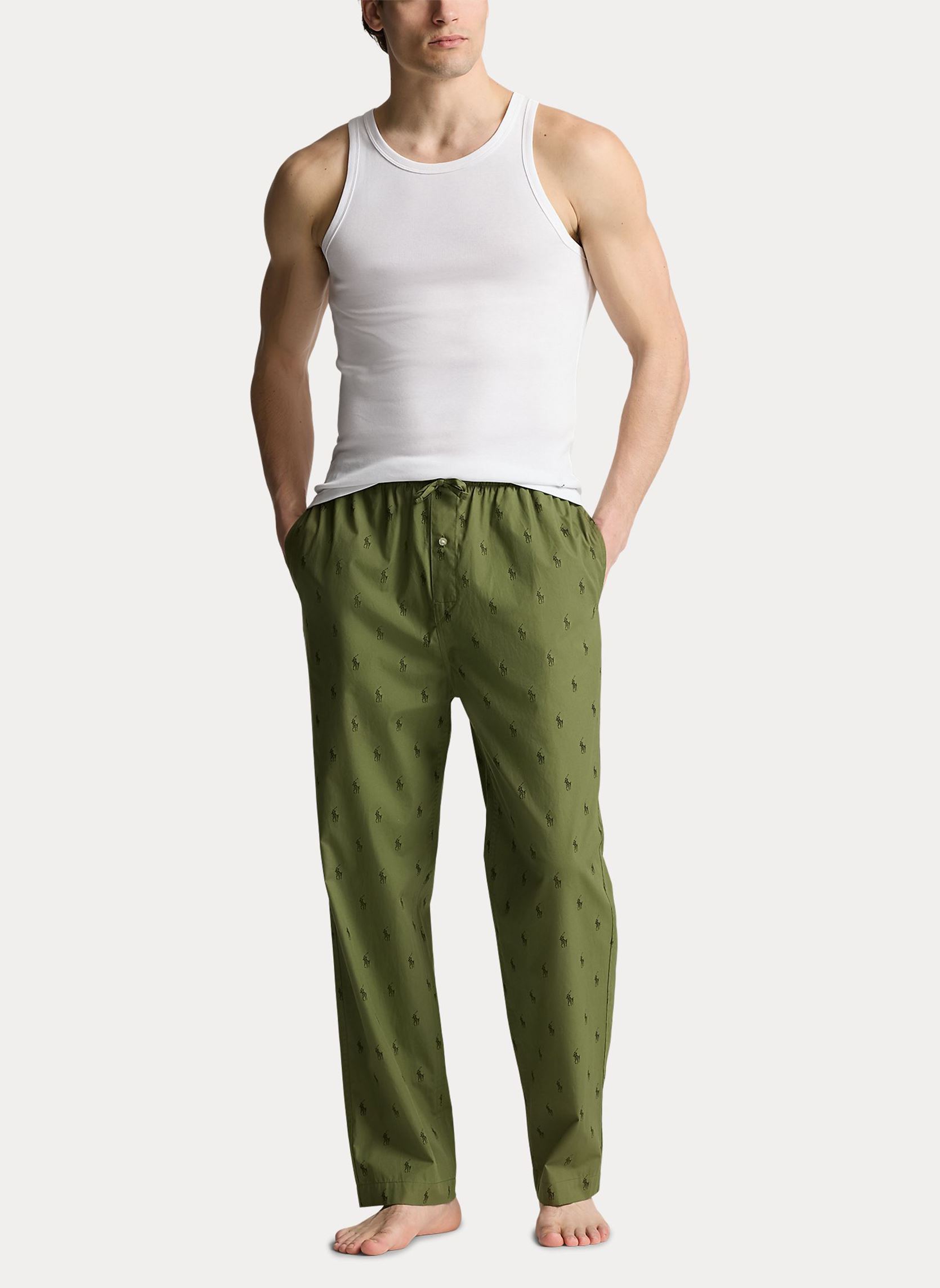 Joggingbroeken Pantalon de pyjama Polo Bear coton rayé heren groen Polo Ralph Lauren Joggingbroeken Pantalon de pyjama Polo Bear coton rayé heren groen GARDEN TRAIL AOPP