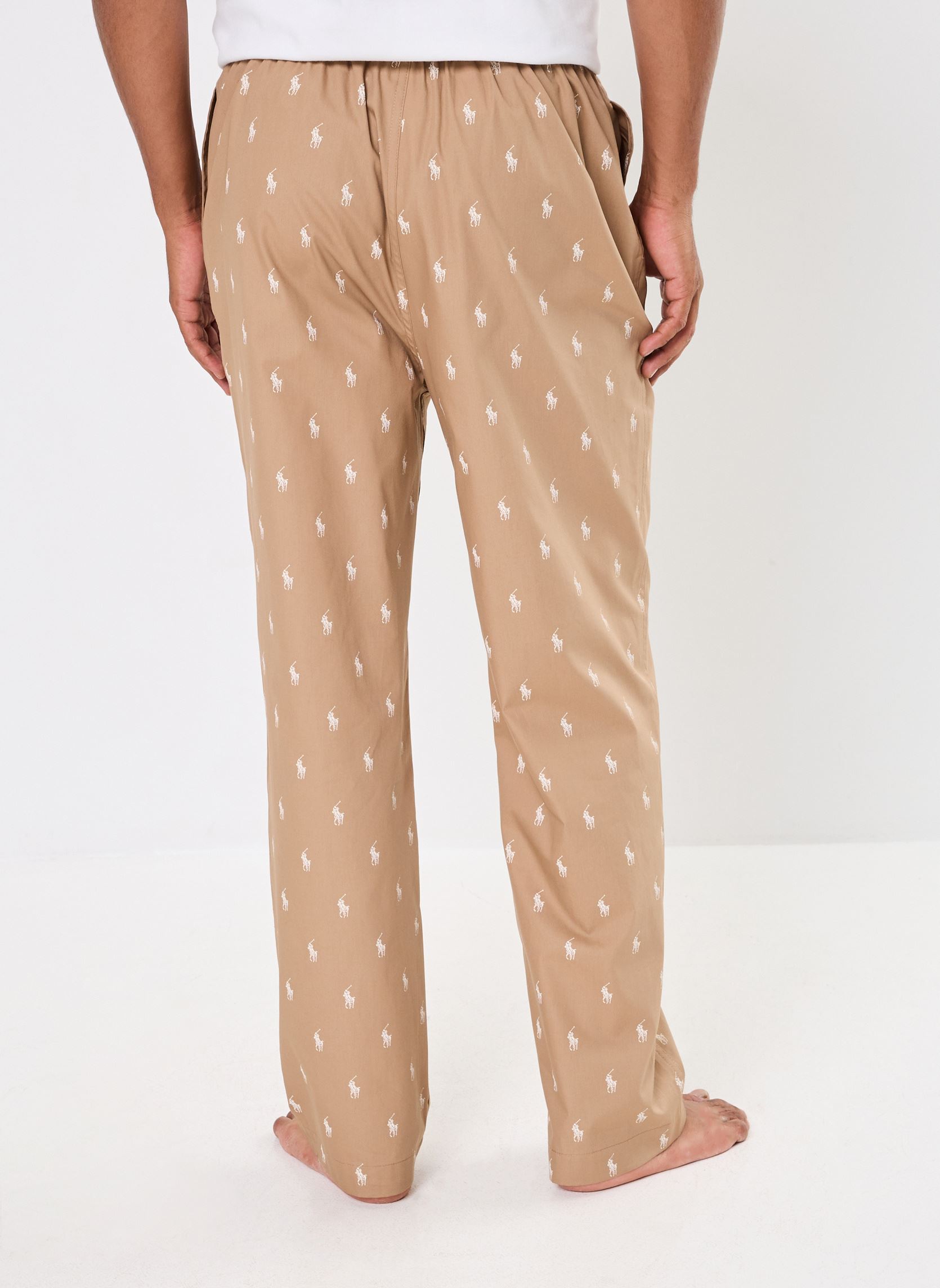 Joggings Pantalon de pyjama Polo Bear coton rayé homme marron Polo Ralph Lauren Joggings Pantalon de pyjama Polo Bear coton rayé homme marron CAFE TAN AOPP