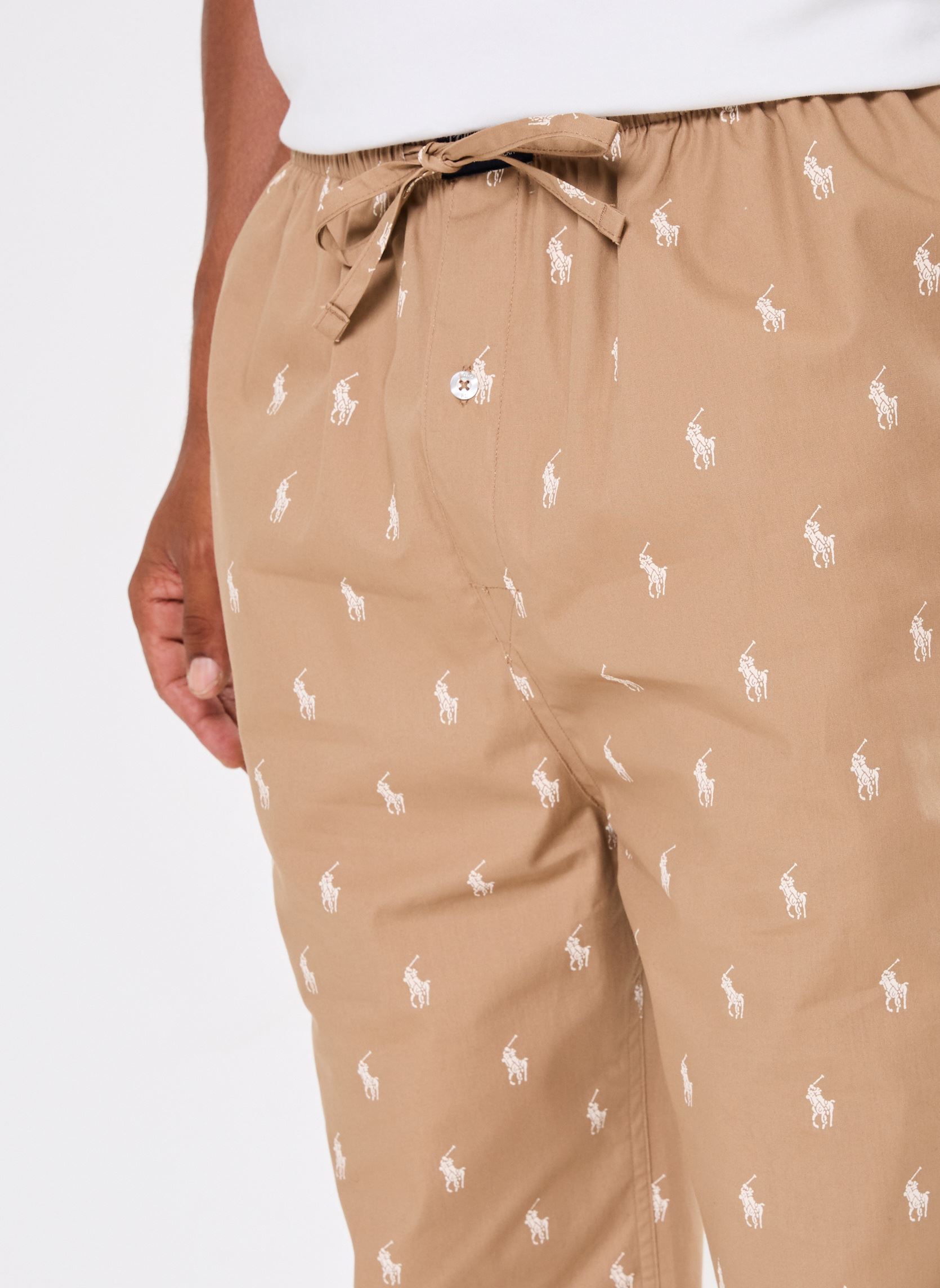 Joggings Pantalon de pyjama Polo Bear coton rayé homme marron Polo Ralph Lauren Joggings Pantalon de pyjama Polo Bear coton rayé homme marron CAFE TAN AOPP