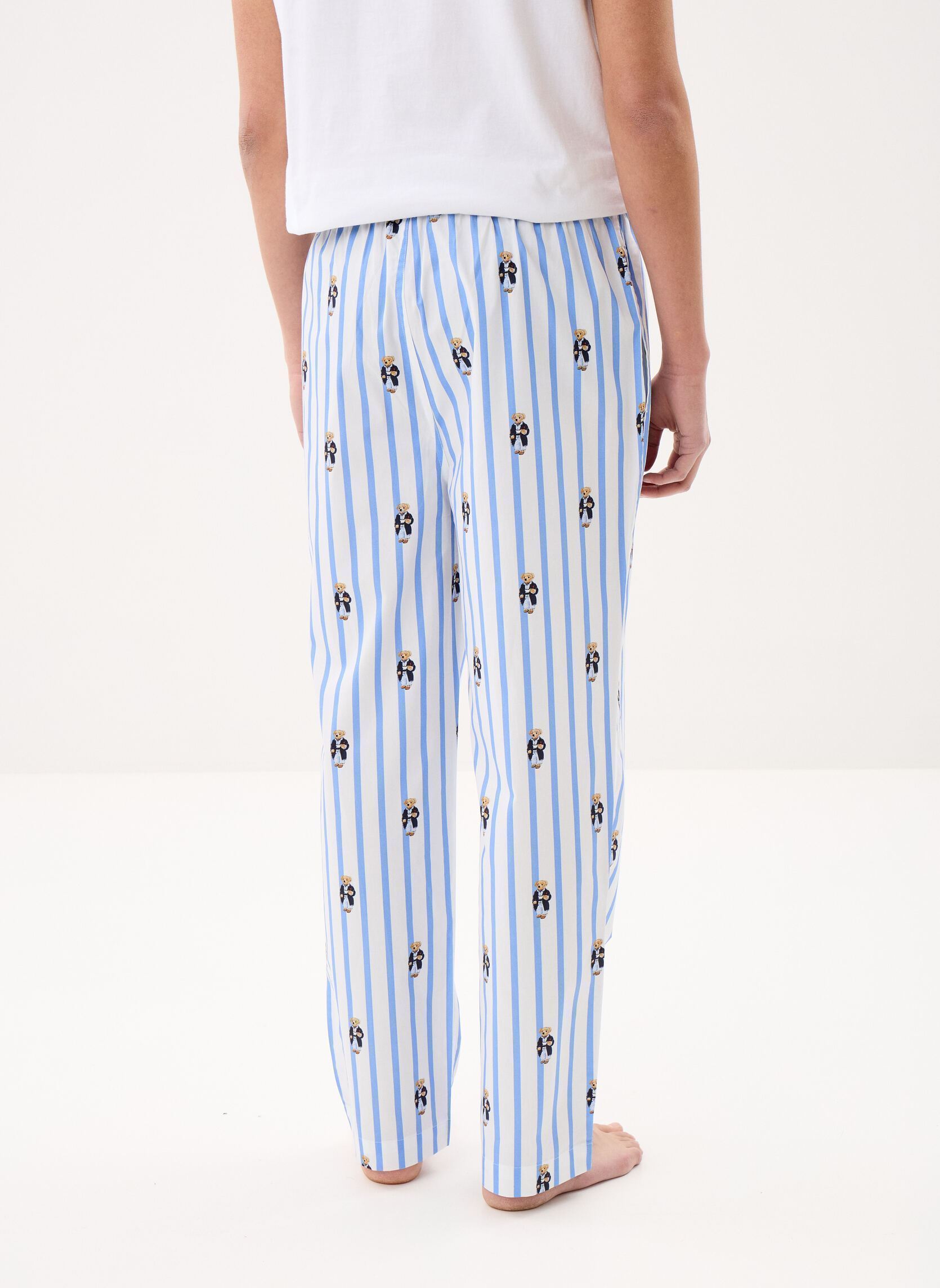 Joggings Pantalon de pyjama Polo Bear coton rayé homme bleu Polo Ralph Lauren Joggings Pantalon de pyjama Polo Bear coton rayé homme bleu HARBOR ISLAND BLUE W/ BEAR