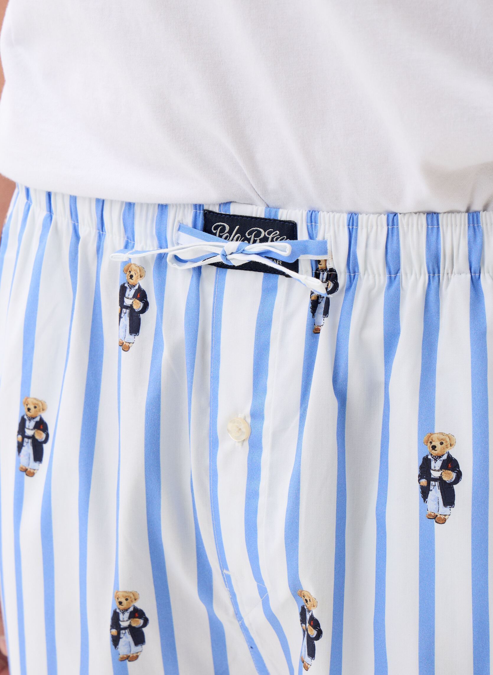 Joggings Pantalon de pyjama Polo Bear coton rayé homme bleu Polo Ralph Lauren Joggings Pantalon de pyjama Polo Bear coton rayé homme bleu HARBOR ISLAND BLUE W/ BEAR