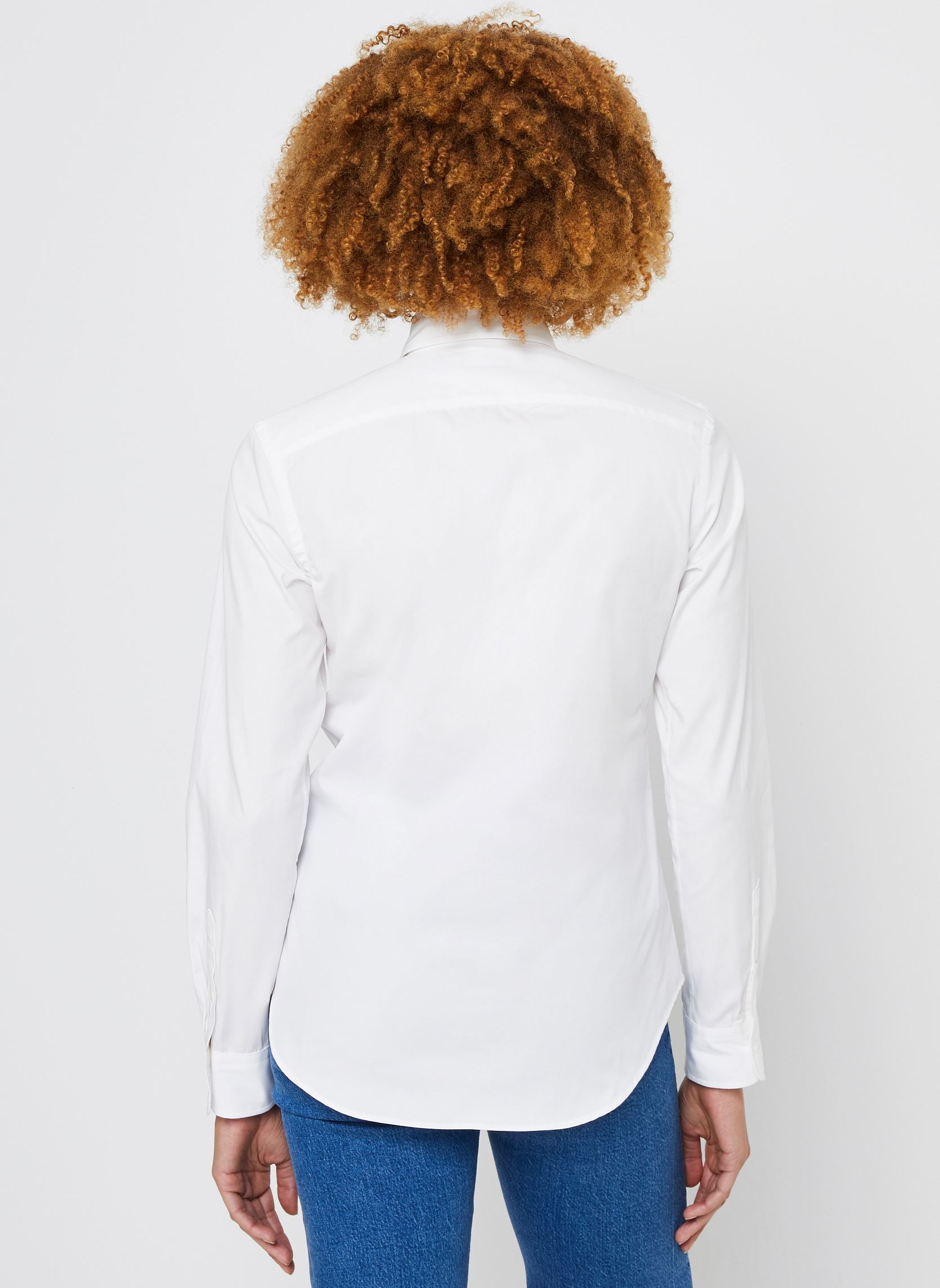 Langarm-Hemden Chemise en coton popeline damen weiß Polo Ralph Lauren Langarm-Hemden Chemise en coton popeline damen weiß WHITE