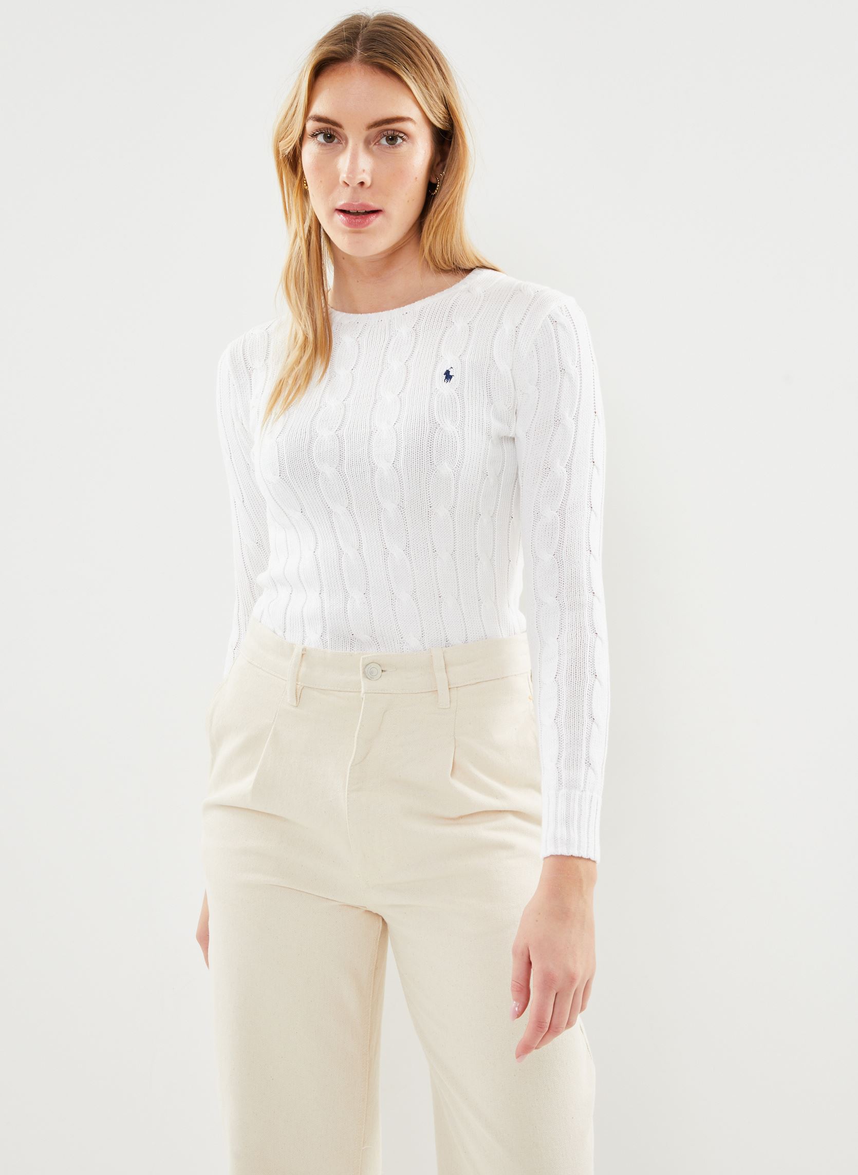 Vêtements Polo Ralph Lauren Pull torsadé à col rond en coton pour Accessoires