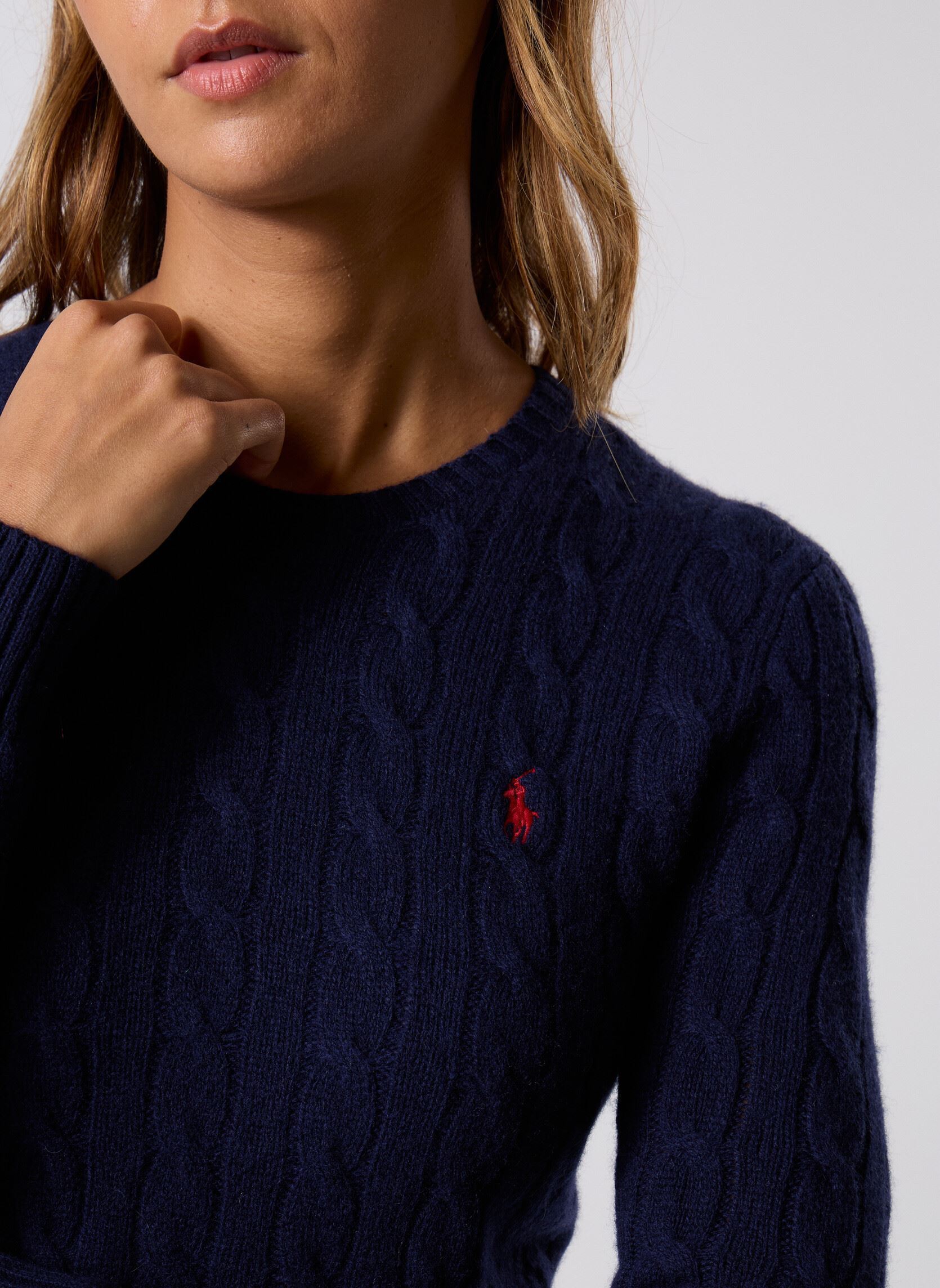 Pulls Pull torsadé à col rond en coton 2119718 femme bleu Polo Ralph Lauren Pulls Pull torsadé à col rond en coton 2119718 femme bleu HUNTER NAVY