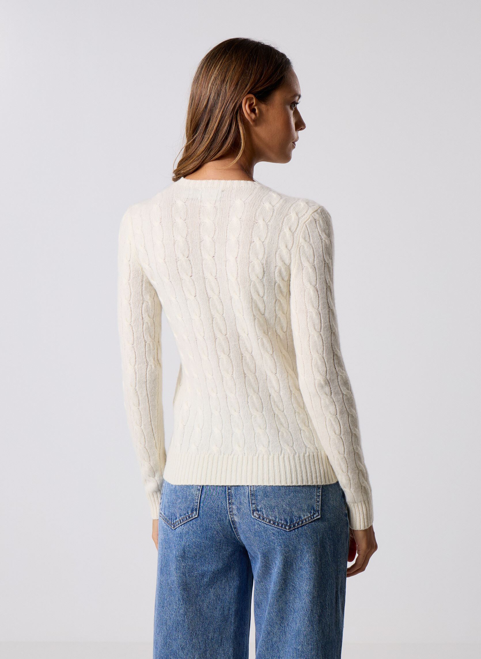 Pulls Pull torsadé à col rond en coton 2119718 femme blanc Polo Ralph Lauren Pulls Pull torsadé à col rond en coton 2119718 femme blanc AUTHENTIC CREAM