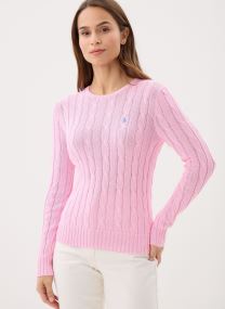 Pulls Pull torsadé à col rond en coton 2119718 femme blanc