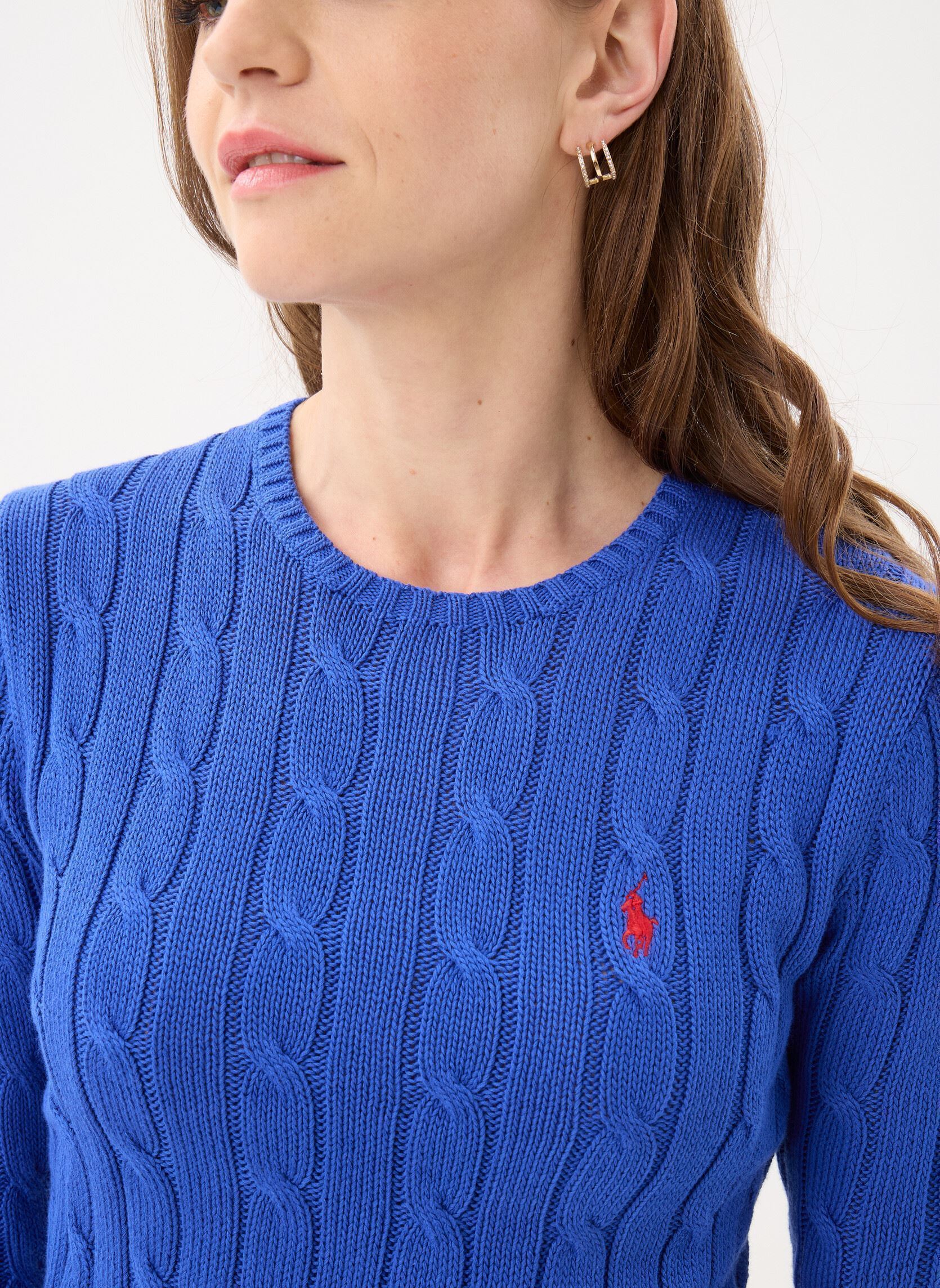 Pulls Pull torsadé à col rond en coton 2119718 femme bleu Polo Ralph Lauren Pulls Pull torsadé à col rond en coton 2119718 femme bleu RUGBY ROYAL