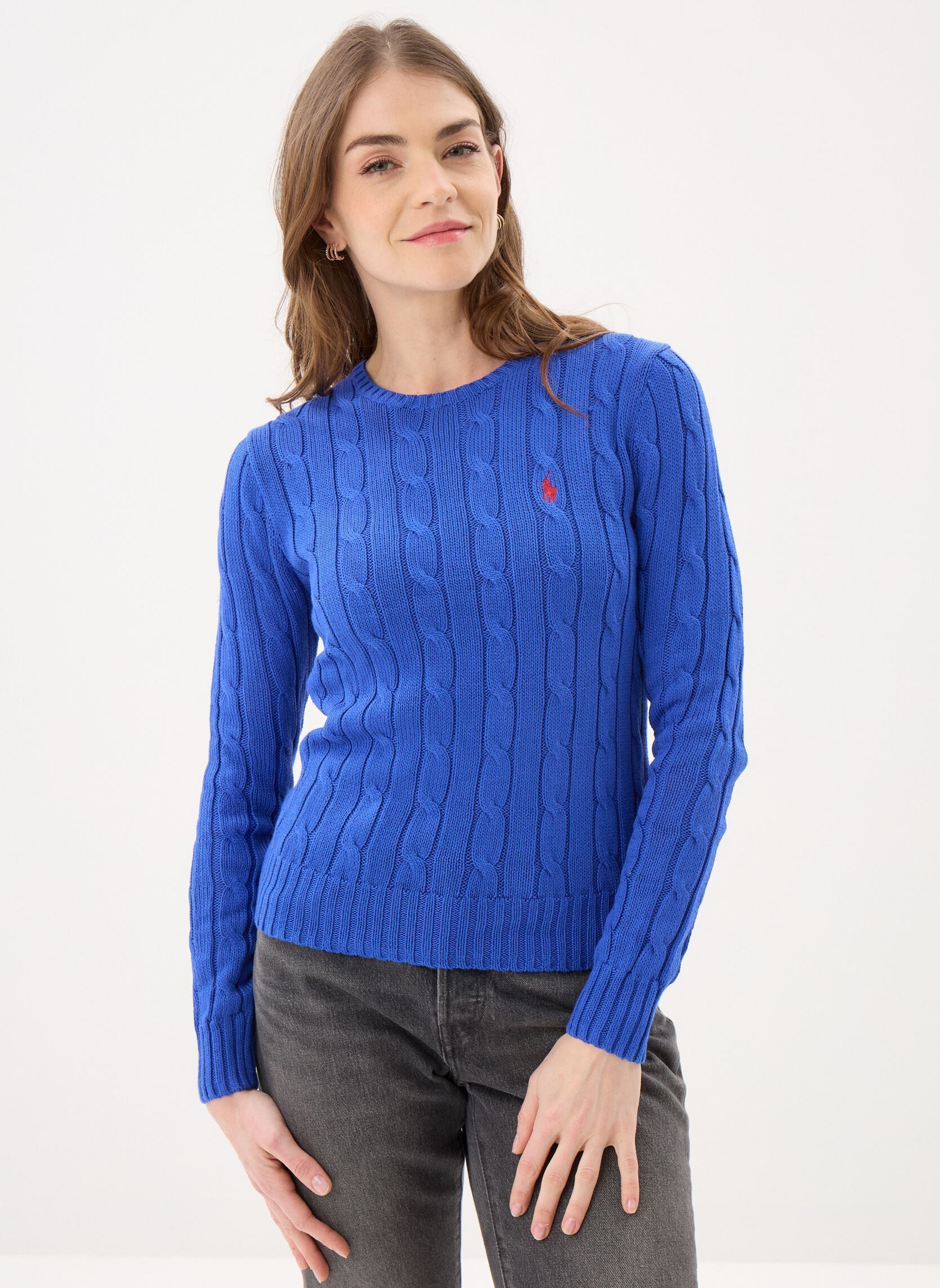 Vêtements Polo Ralph Lauren Pull torsadé à col rond en coton 211971869 pour Femme - vue 1