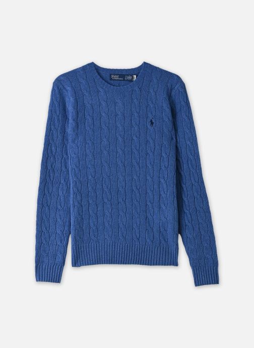 Polo Ralph Lauren Pulls Pull torsadé à col rond en coton 2119718 femme bleu