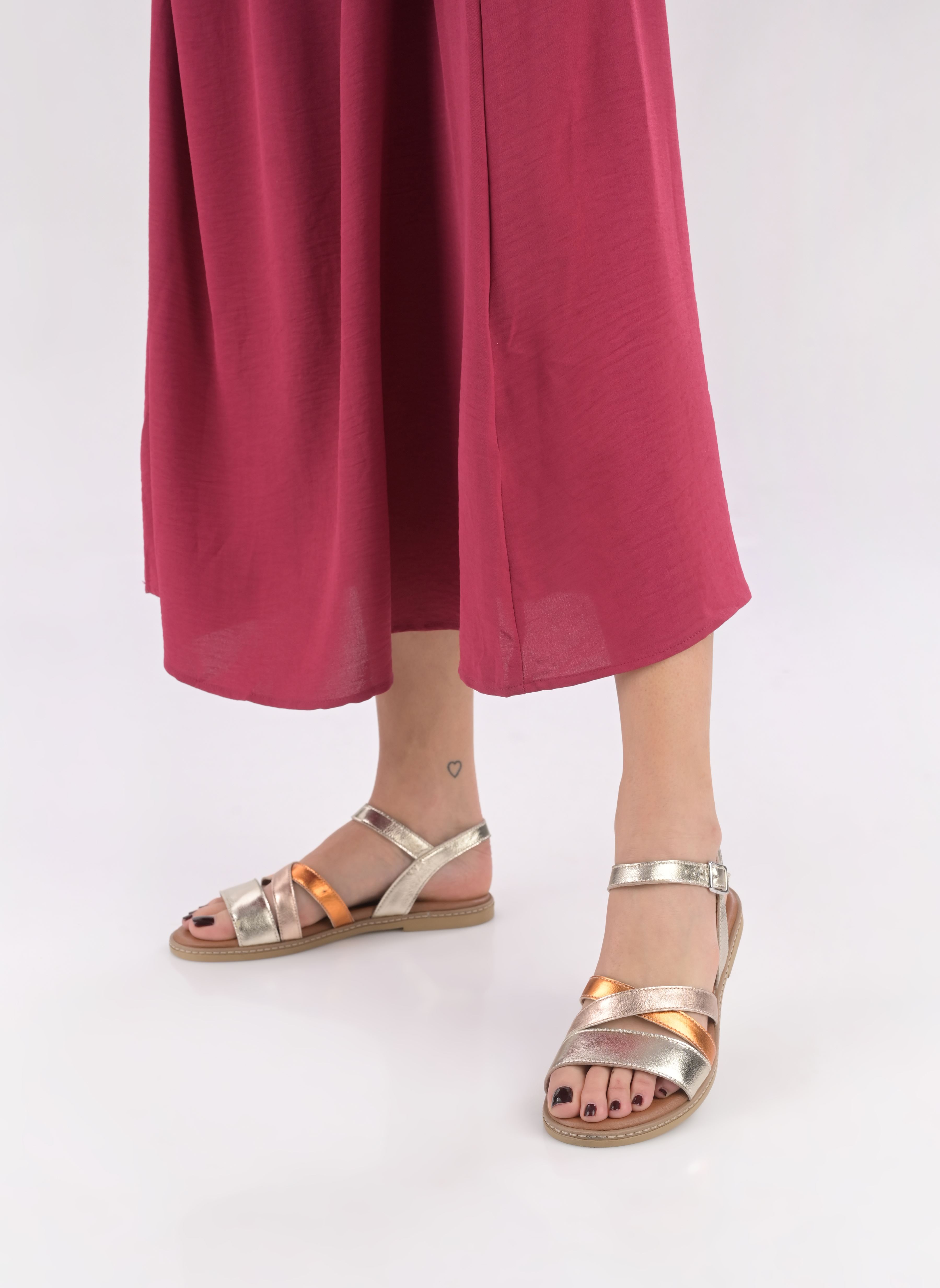 Sandalias planas Roulia - sandales mujer multicolor Georgia Rose Soft Sandalias planas Roulia - sandales mujer multicolor Or et bronze