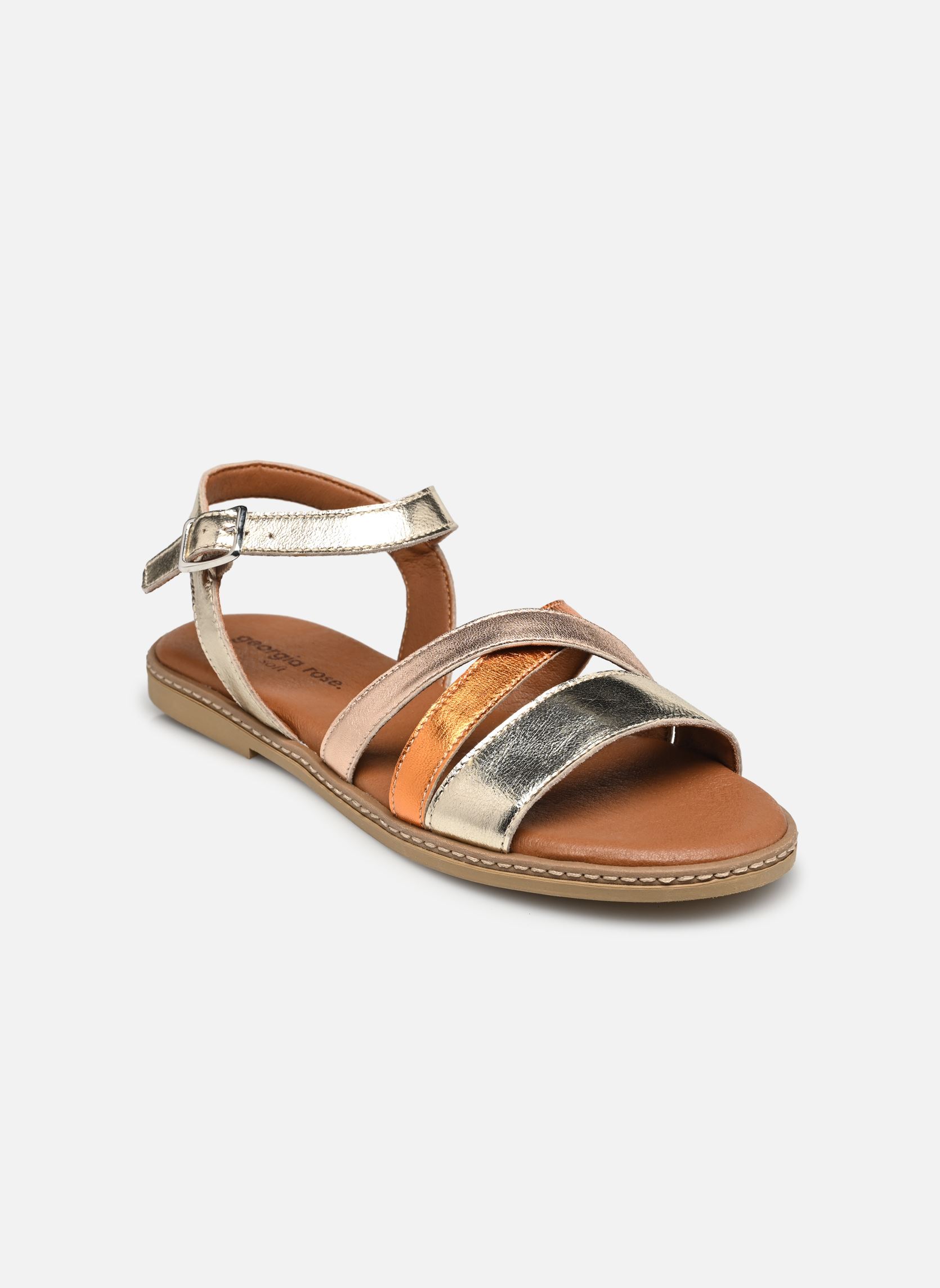 Sandalias planas Roulia - sandales mujer multicolor Georgia Rose Soft Sandalias planas Roulia - sandales mujer multicolor Or et bronze