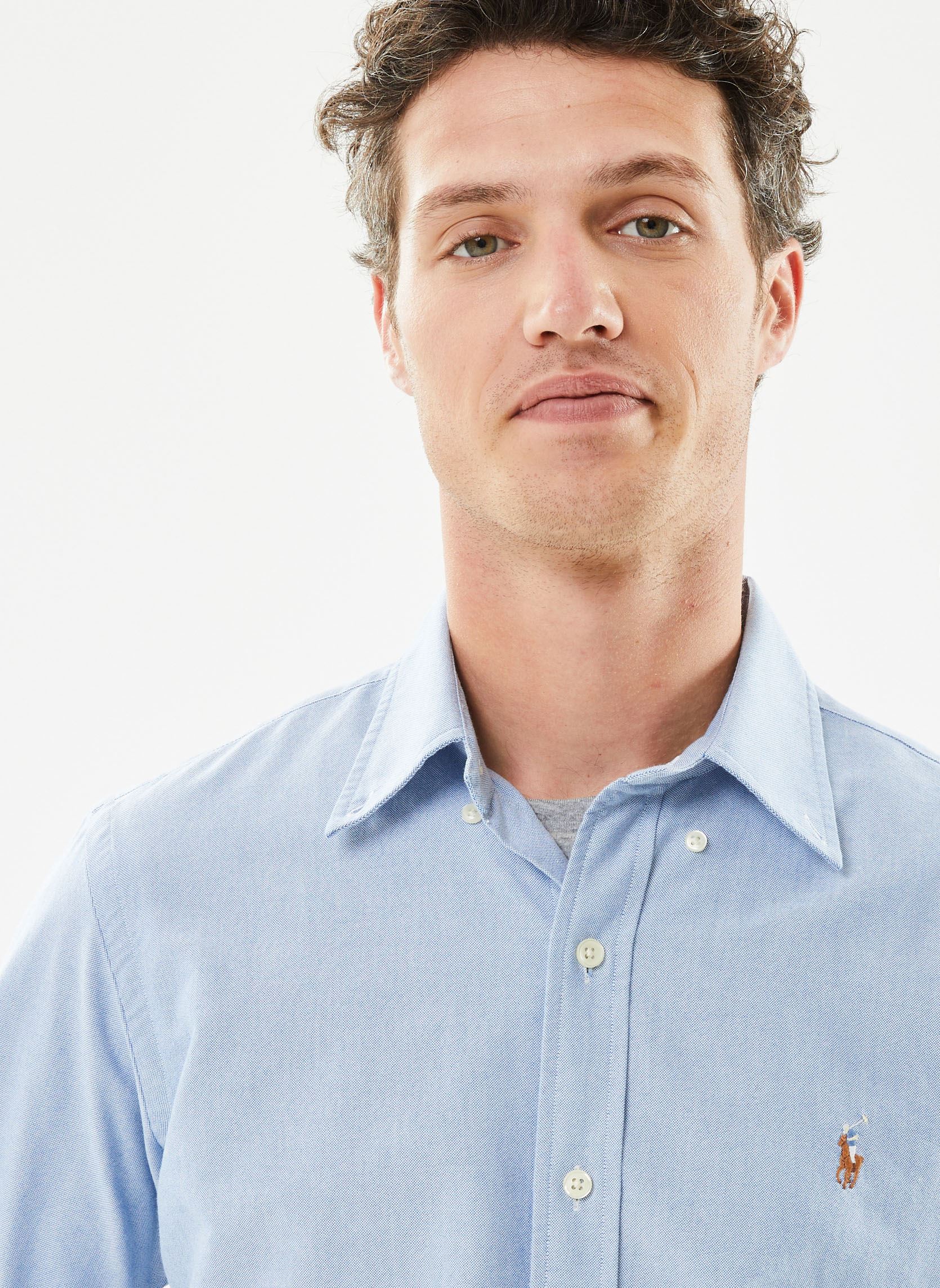 Chemises Chemise Oxford ajustée 710792041 homme bleu Polo Ralph Lauren Chemises Chemise Oxford ajustée 710792041 homme bleu BLUE