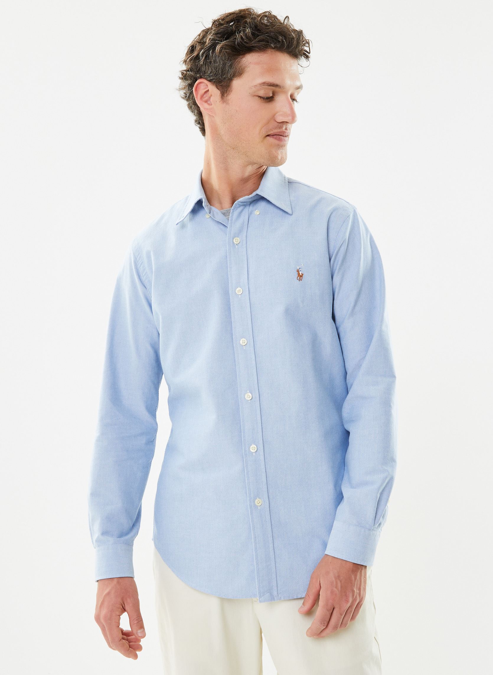 Chemises Chemise Oxford ajustée 710792041 homme bleu Polo Ralph Lauren Chemises Chemise Oxford ajustée 710792041 homme bleu BLUE