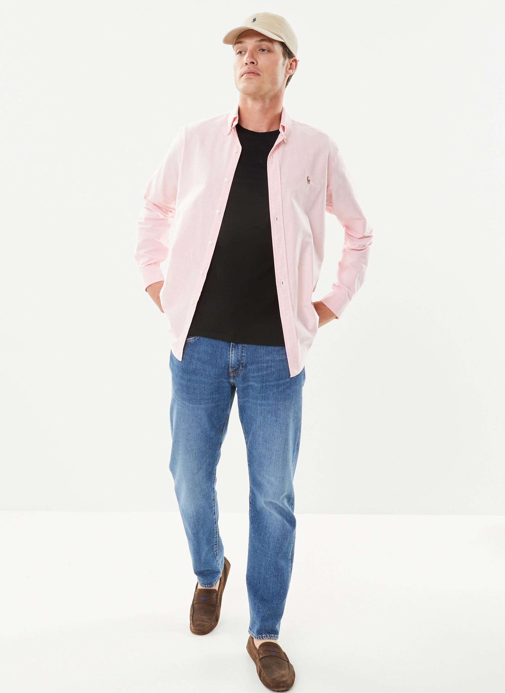 Hemden Chemise Oxford ajustée 710792041 heren roze Polo Ralph Lauren Hemden Chemise Oxford ajustée 710792041 heren roze PINK
