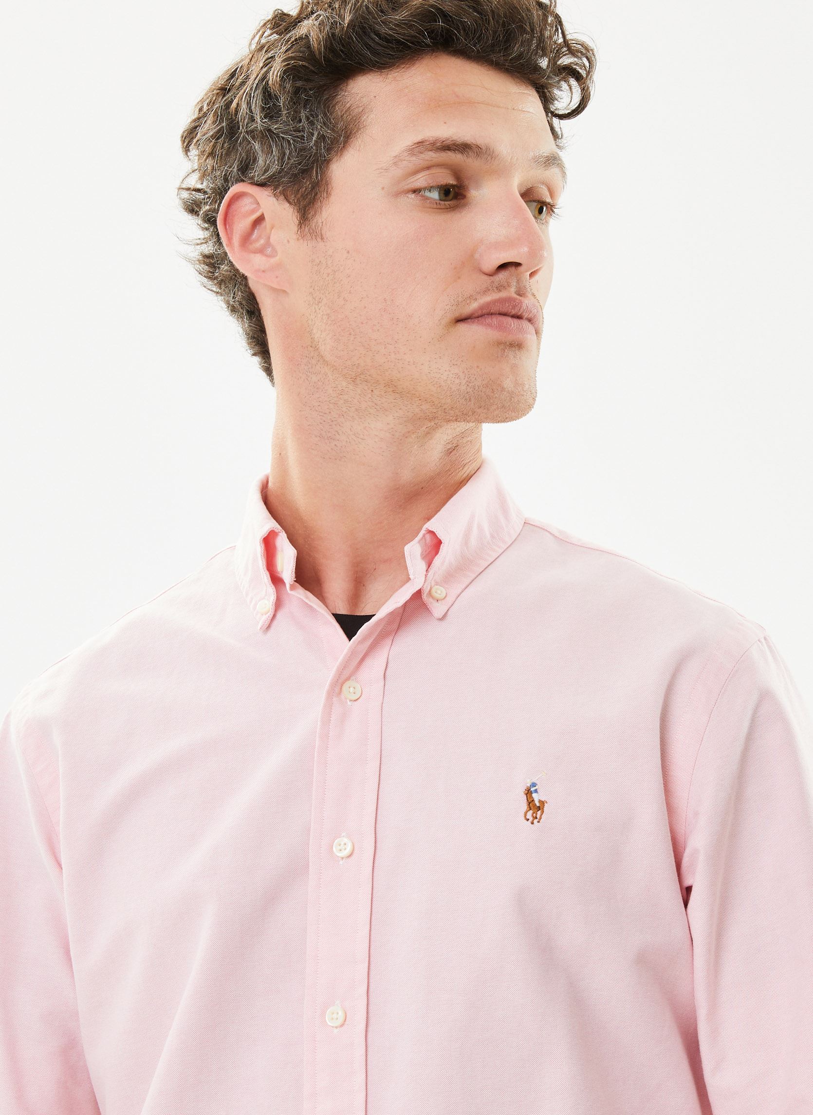 Hemden Chemise Oxford ajustée 710792041 heren roze Polo Ralph Lauren Hemden Chemise Oxford ajustée 710792041 heren roze PINK