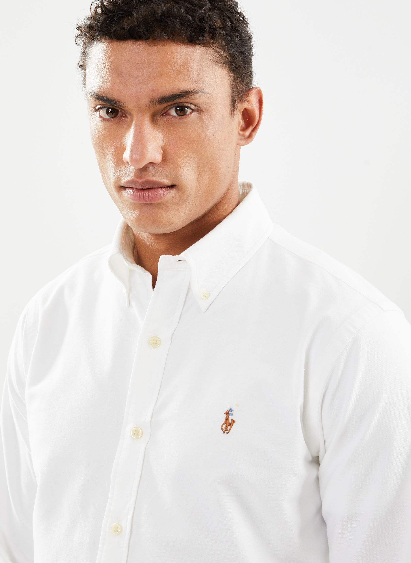 Chemises Chemise Oxford ajustée 710792041 homme blanc Polo Ralph Lauren Chemises Chemise Oxford ajustée 710792041 homme blanc WHITE