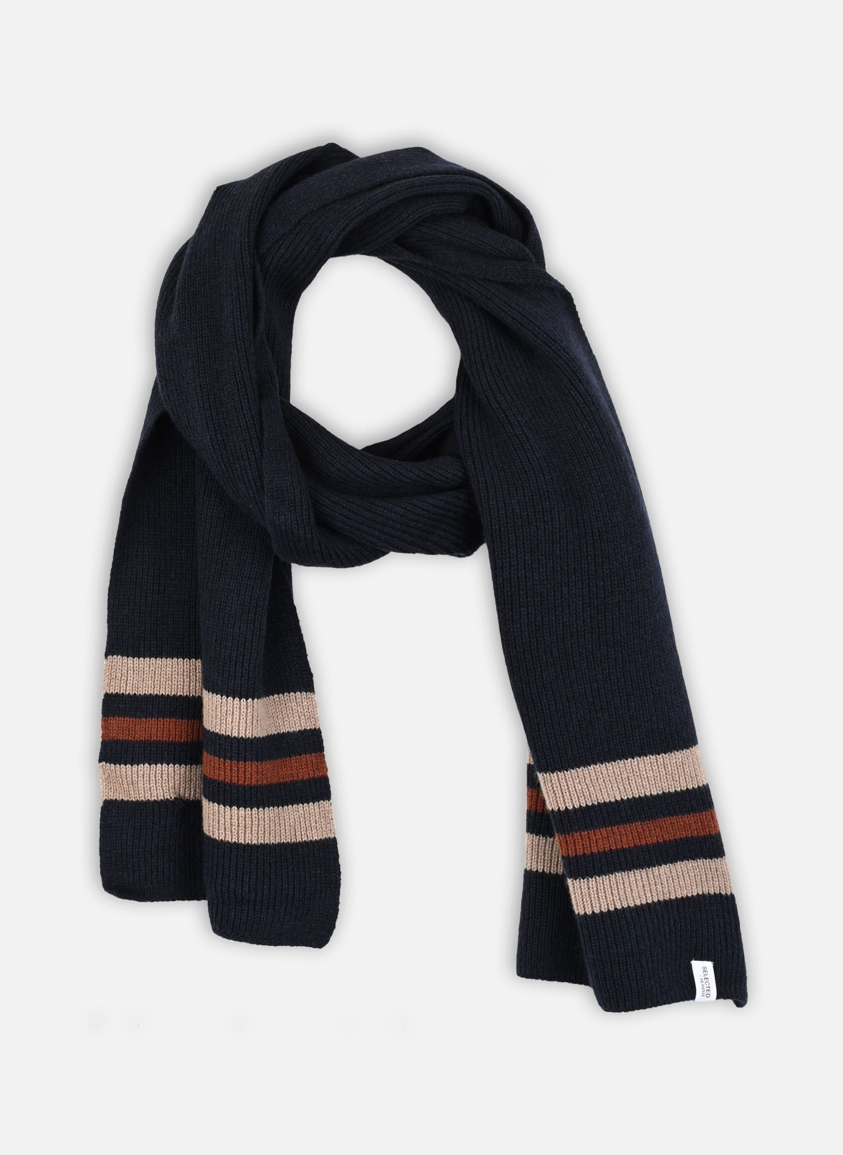 Echarpes SLHCRAY STRIPE SCARF B homme bleu Selected Homme Echarpes SLHCRAY STRIPE SCARF B homme bleu SKY CAPTAIN