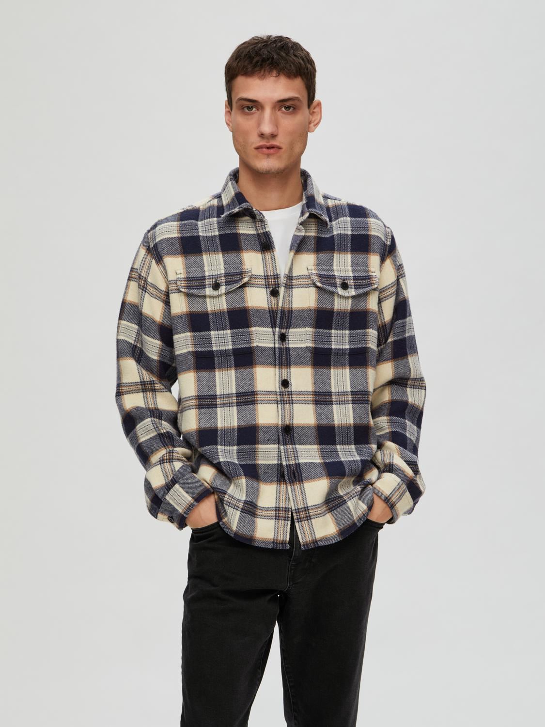 Chaquetas SLHMASON-PABLO CHECK OVERSHIRT hombre multicolor Selected Homme Chaquetas SLHMASON-PABLO CHECK OVERSHIRT hombre multicolor PURE CASHMERE