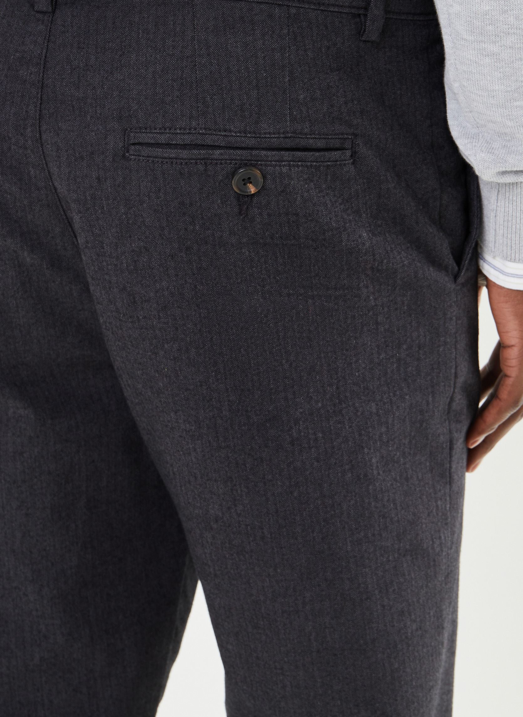 Pantalons de costume SLHSLIMTAPE-MILES 172 BRUSHED PANTS W N homme gris Selected Homme Pantalons de costume SLHSLIMTAPE-MILES 172 BRUSHED PANTS W N homme gris DARK GREY HERRINGBONE
