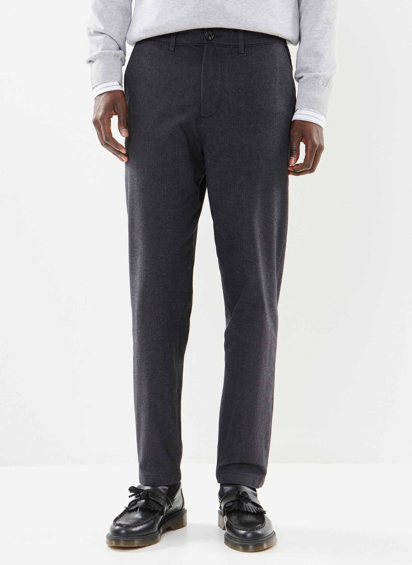 Pantalons de costume SLHSLIMTAPE-MILES 172 BRUSHED PANTS W N homme gris Selected Homme Pantalons de costume SLHSLIMTAPE-MILES 172 BRUSHED PANTS W N homme gris DARK GREY HERRINGBONE