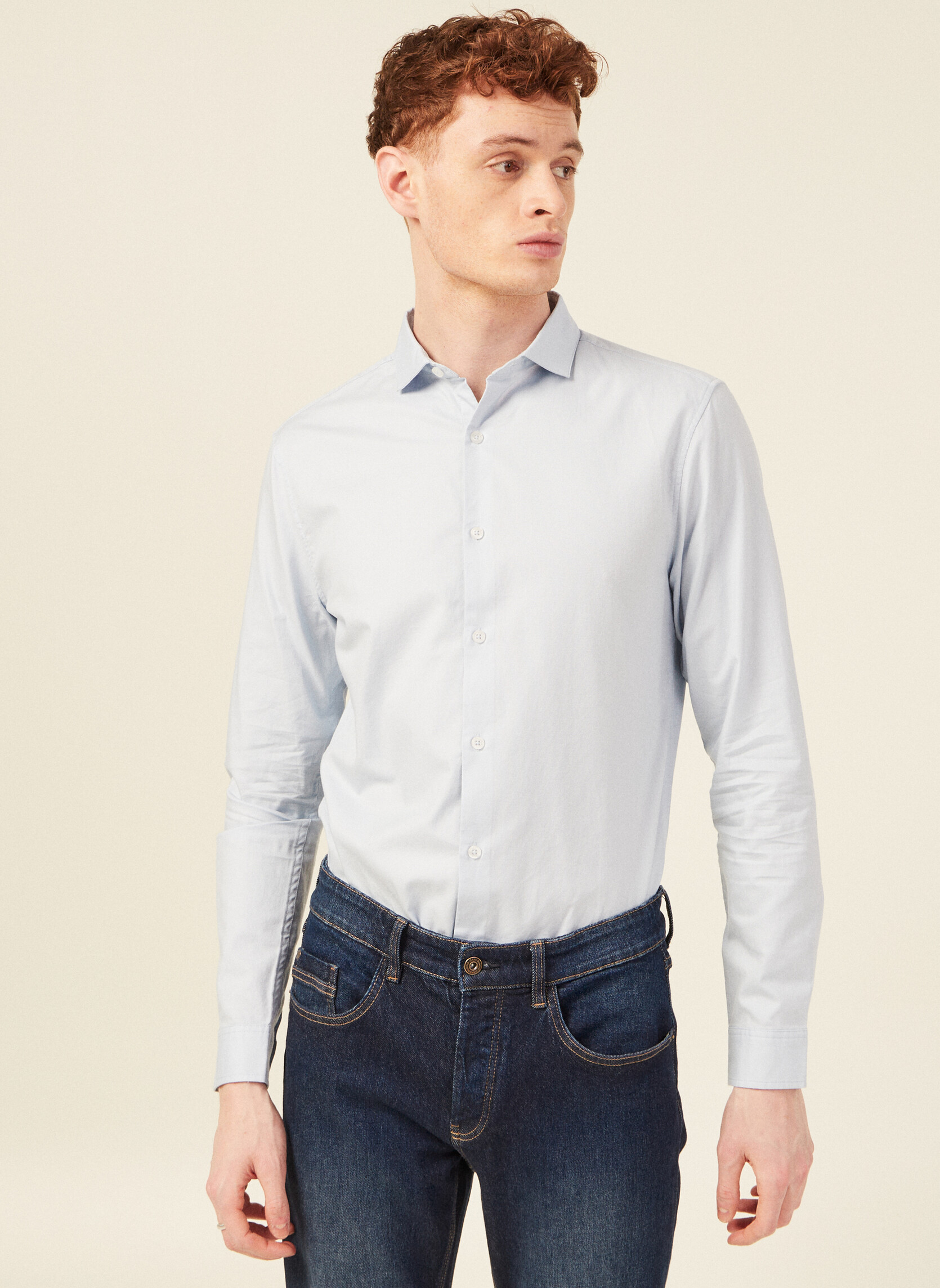 Chemises WHITECOLIT3H homme bleu Bonobo Chemises WHITECOLIT3H homme bleu Bleu clair