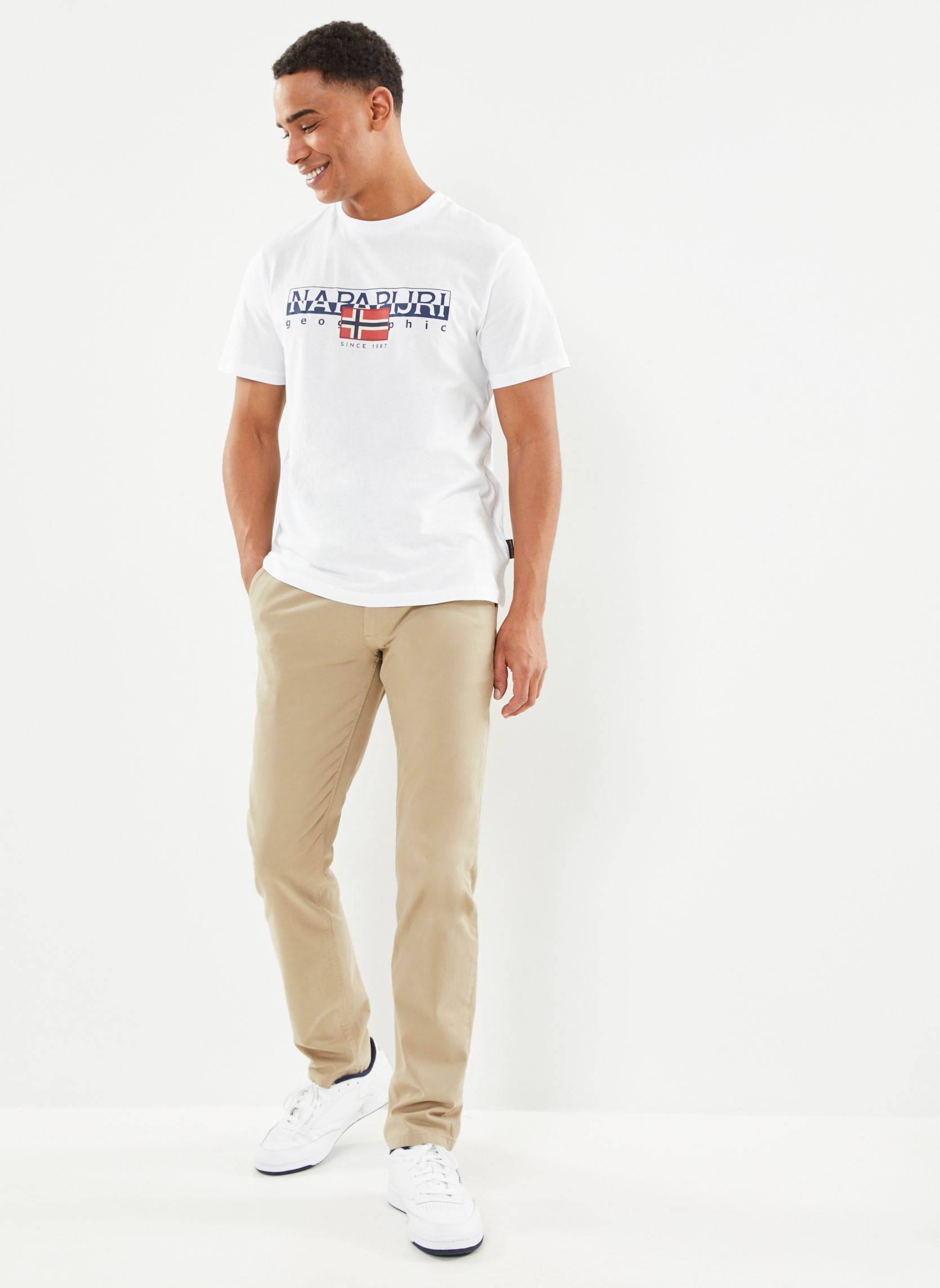 Pantalons chino Chino_slim homme marron BOSS Pantalons chino Chino_slim homme marron LIGHT/PASTEL BROWN