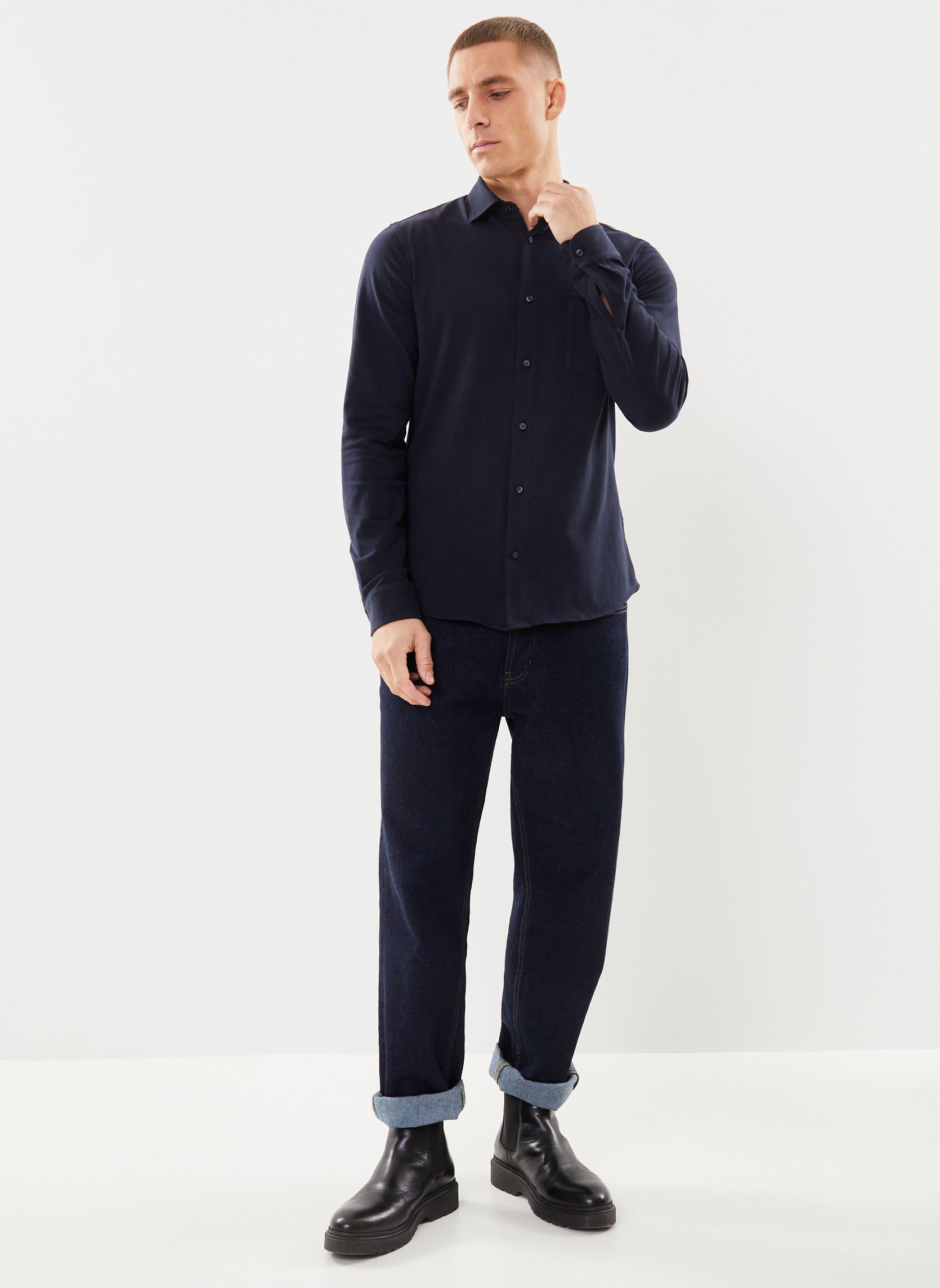 Hemden Mysoft_2 heren blauw BOSS Hemden Mysoft_2 heren blauw DARK BLUE
