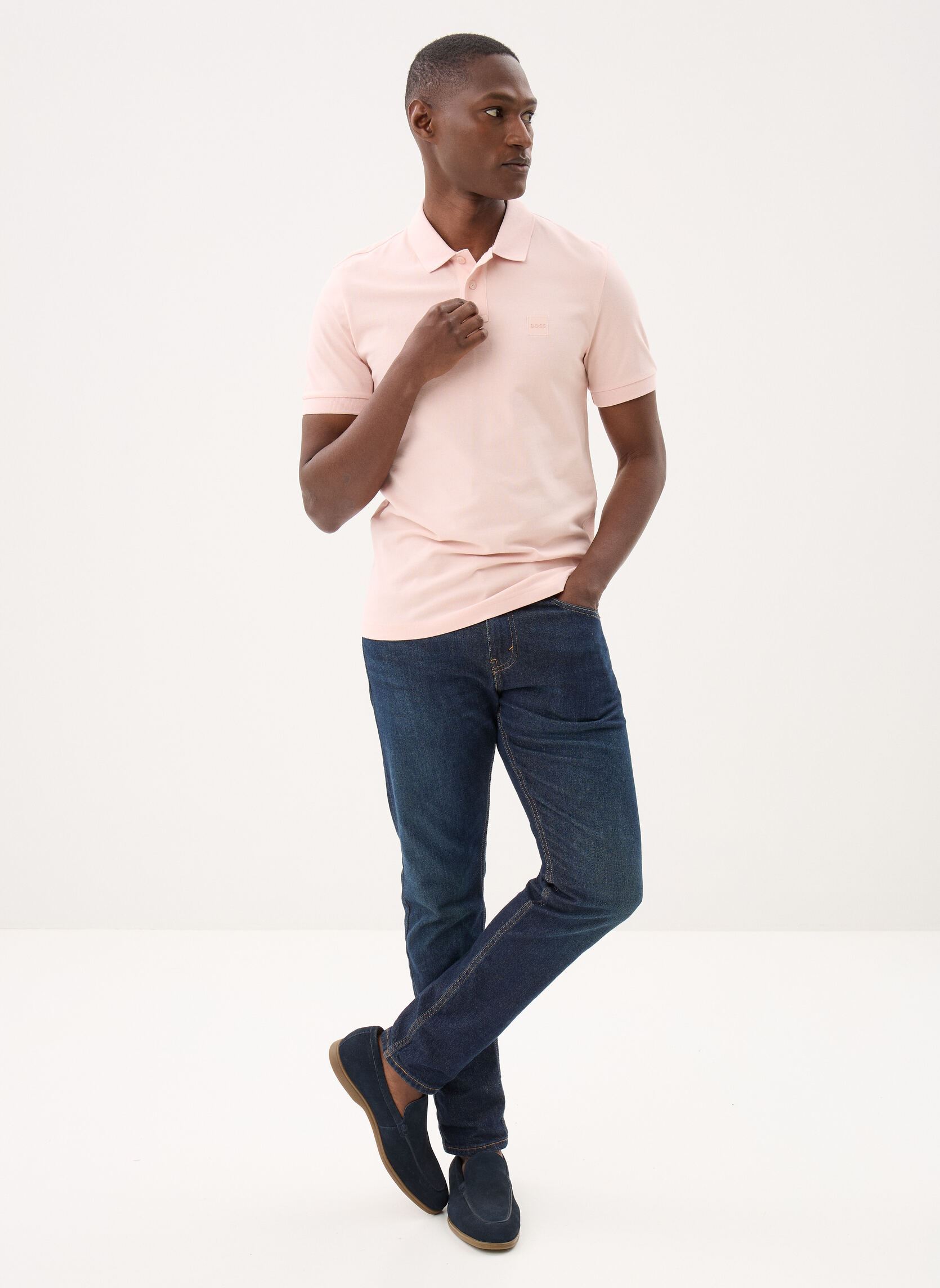 Korte mouwen polo's Passenger 50507803 heren roze BOSS Korte mouwen polo's Passenger 50507803 heren roze 690-Open Pink