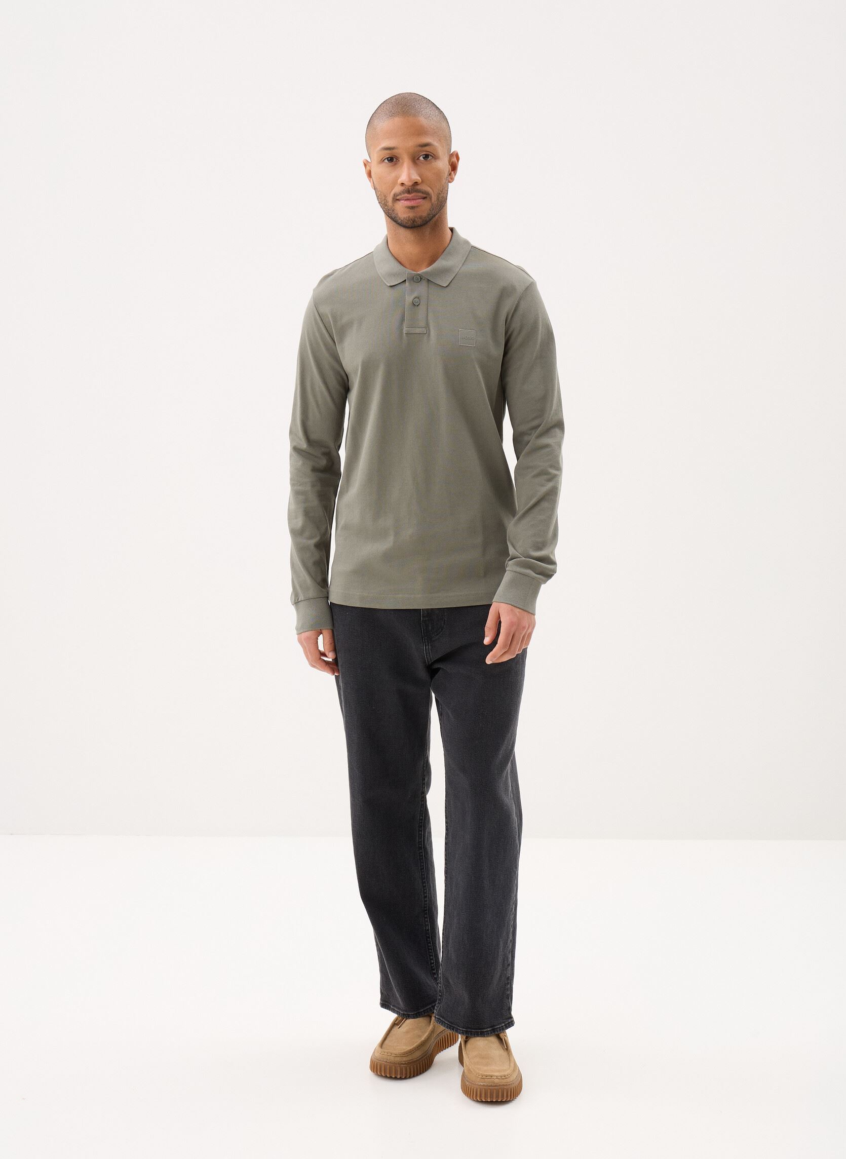Korte mouwen polo's Passerby heren groen BOSS Korte mouwen polo's Passerby heren groen 076-Open Grey