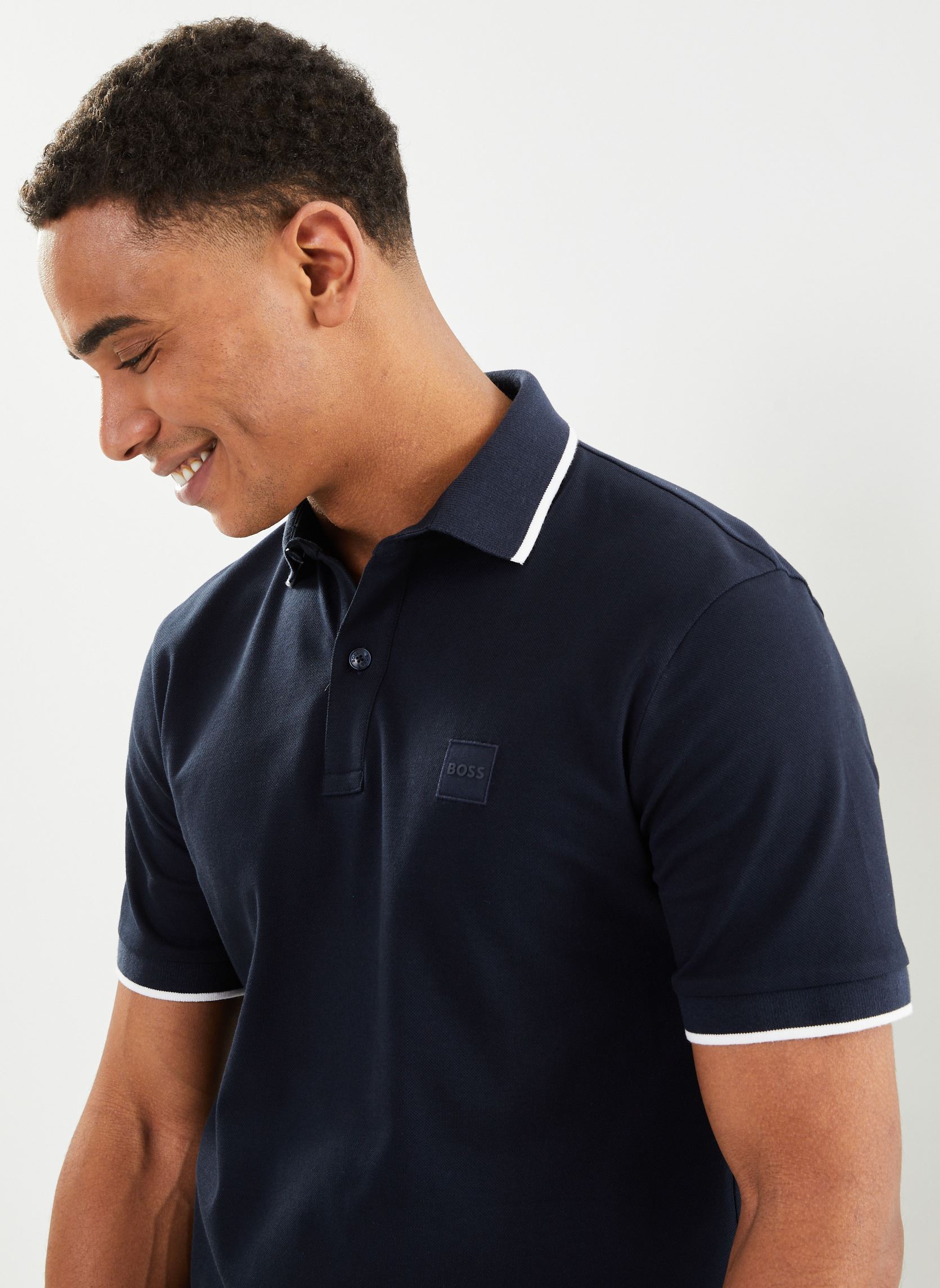 Kurzarm-Poloshirts Passertip herren blau BOSS Kurzarm-Poloshirts Passertip herren blau 404-Dark Blue
