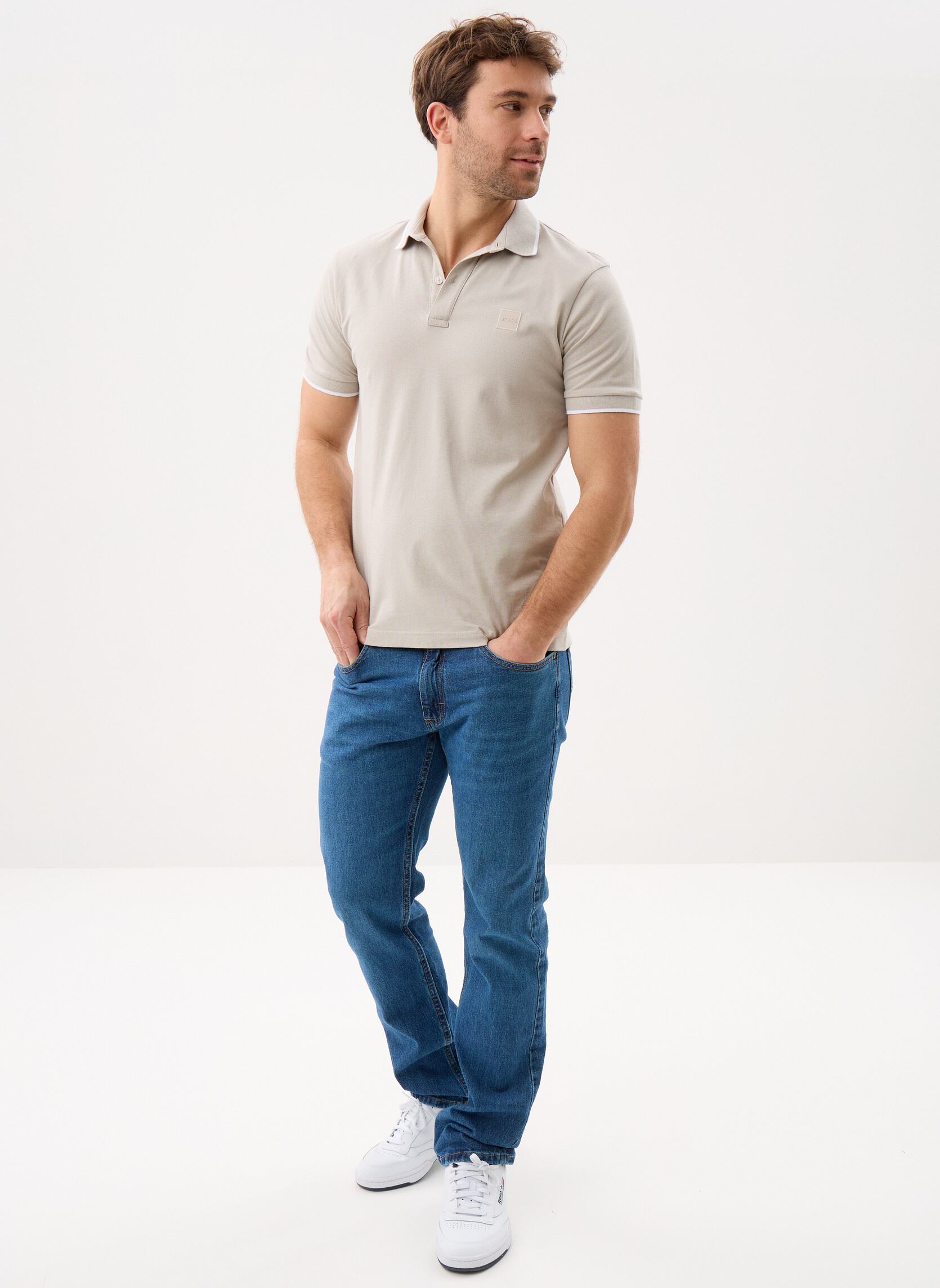 Korte mouwen polo's Passertip heren grijs BOSS Korte mouwen polo's Passertip heren grijs 070-Open Grey