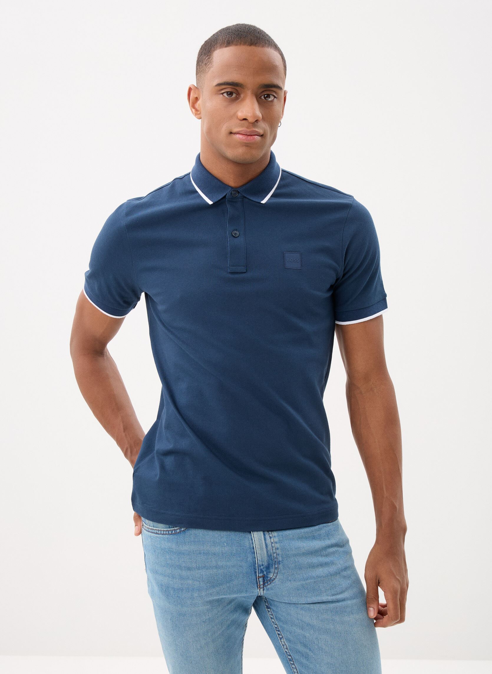 Boss Passertip Polo Homme Open Blue464