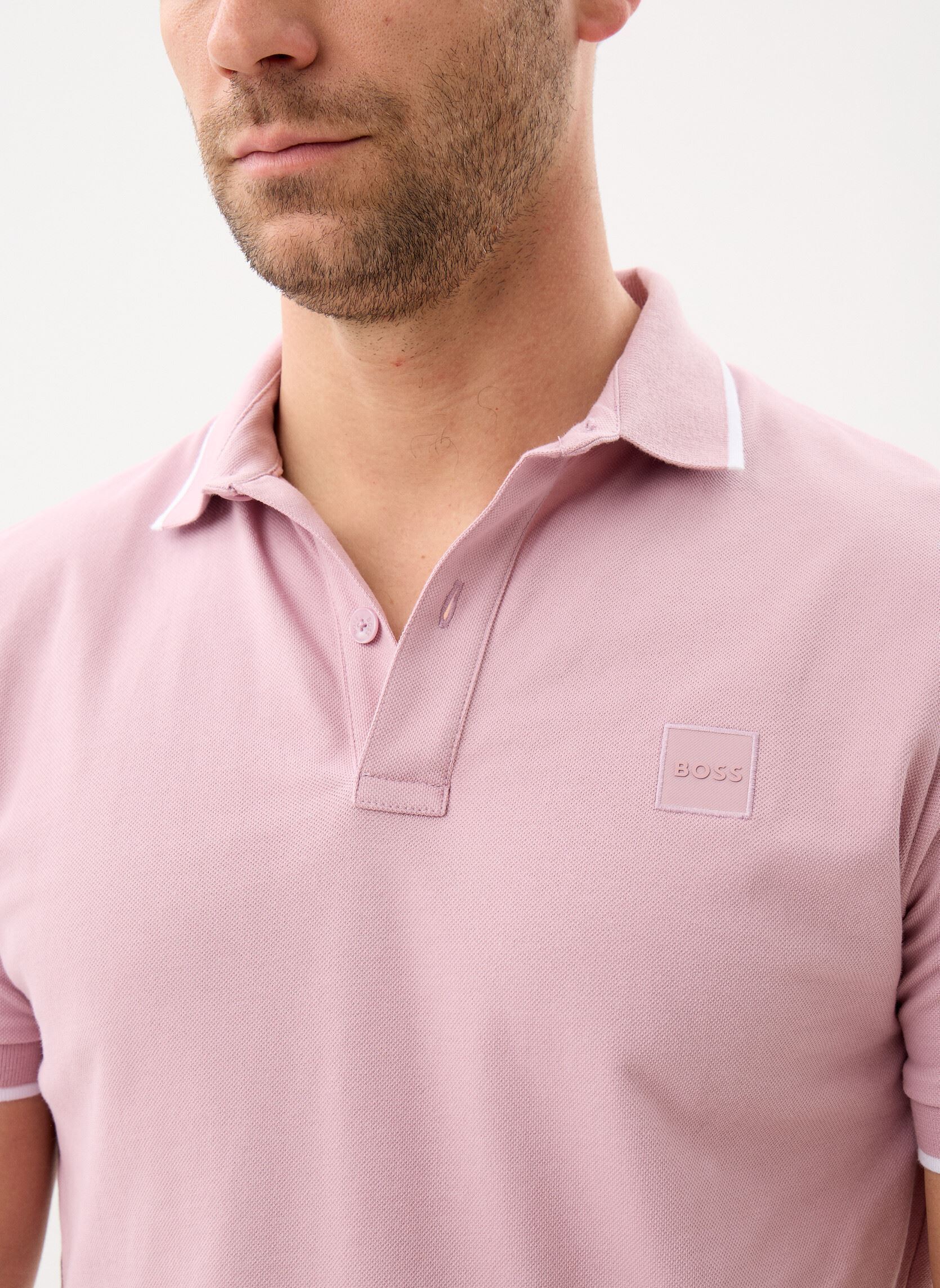 Korte mouwen polo's Passertip heren paars BOSS Korte mouwen polo's Passertip heren paars 539-Light/Pastel Purple