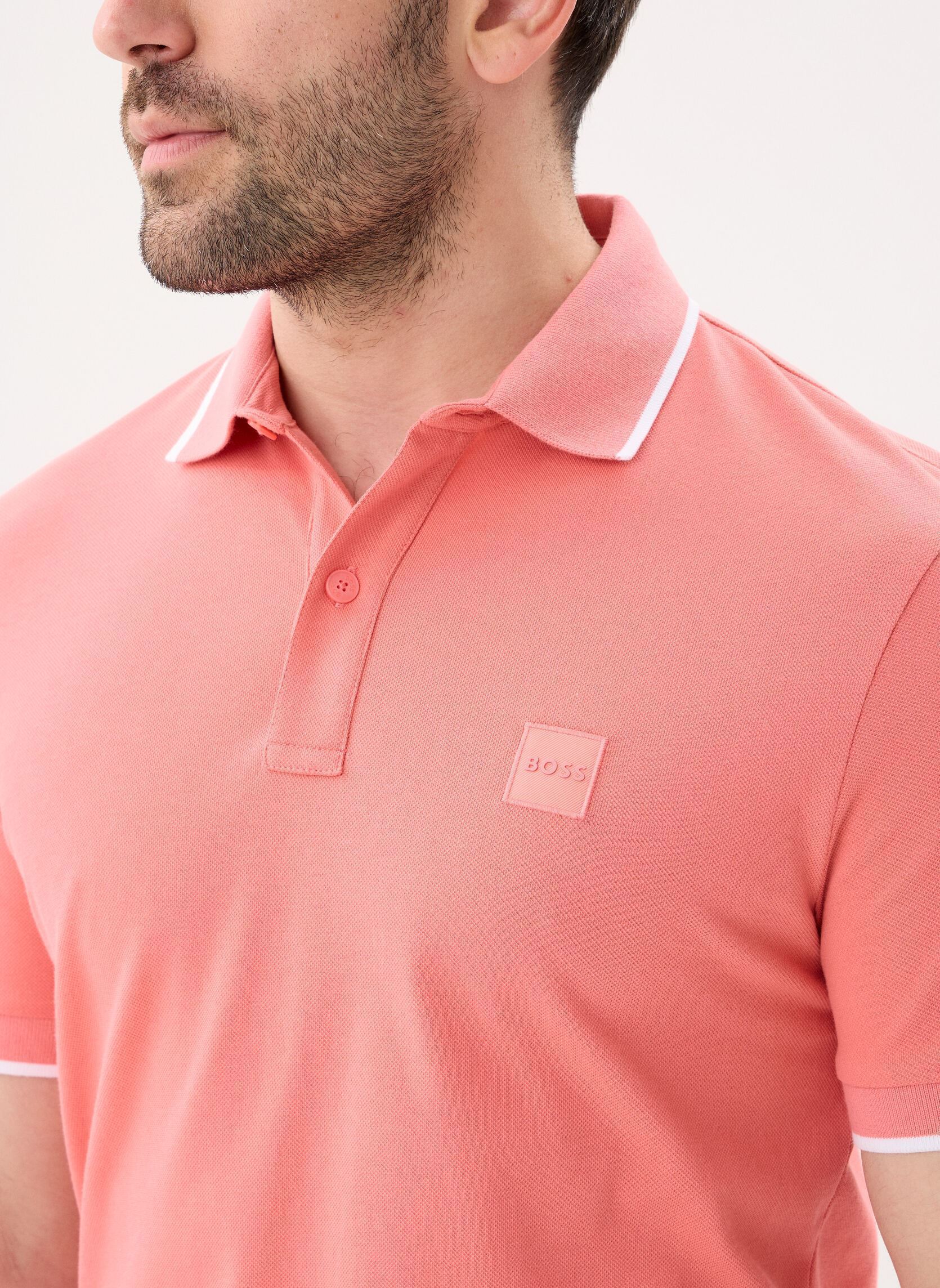 Korte mouwen polo's Passertip heren oranje BOSS Korte mouwen polo's Passertip heren oranje 632-Light/Pastel Red