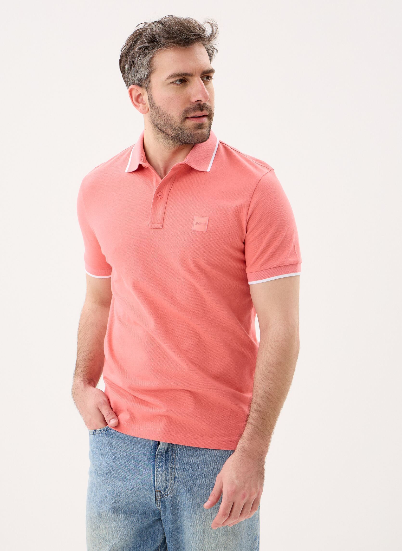 Korte mouwen polo's Passertip heren oranje BOSS Korte mouwen polo's Passertip heren oranje 632-Light/Pastel Red