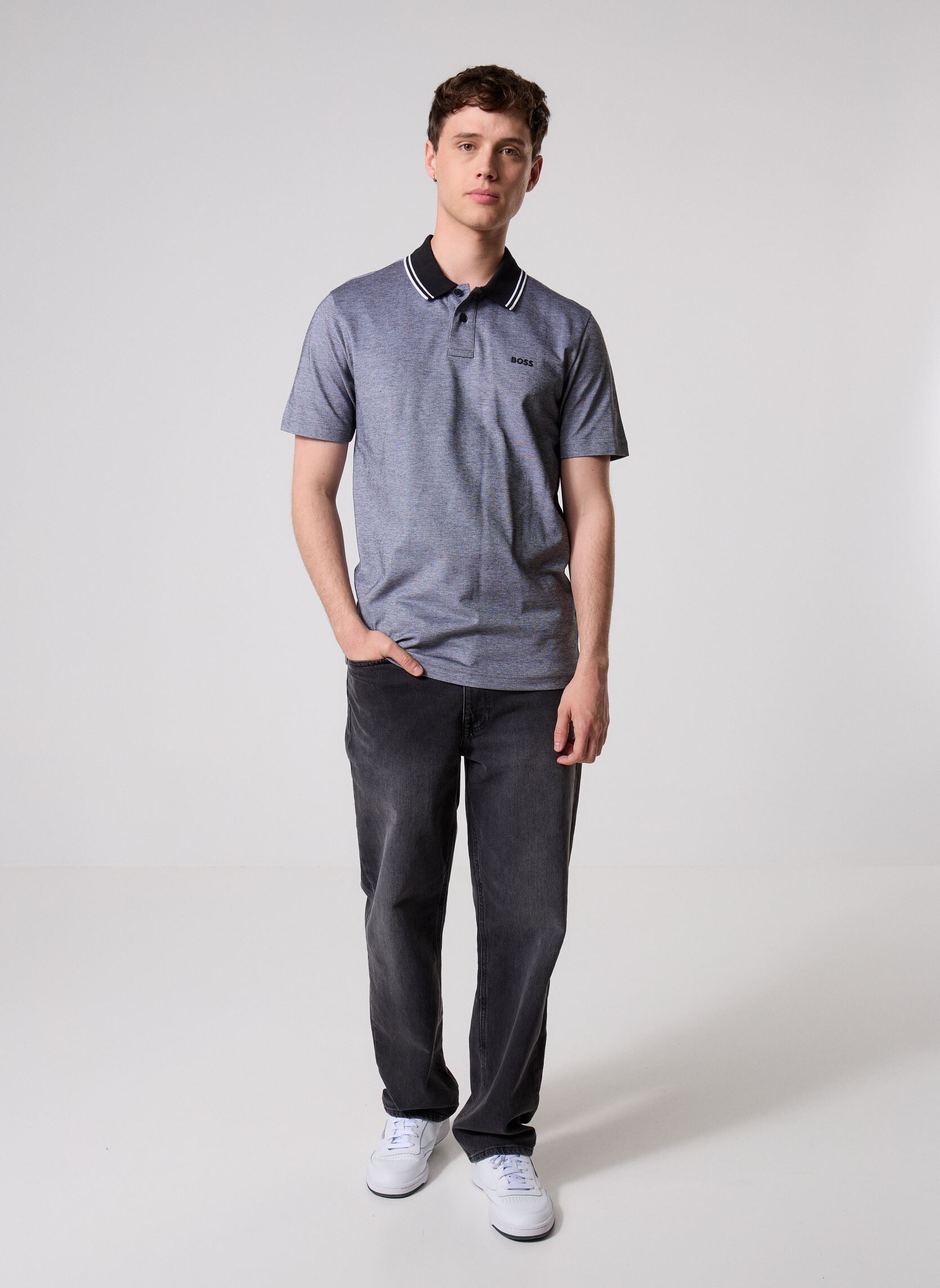 Polos manches courtes PeoxfordNew homme noir BOSS Polos manches courtes PeoxfordNew homme noir 001-BLACK