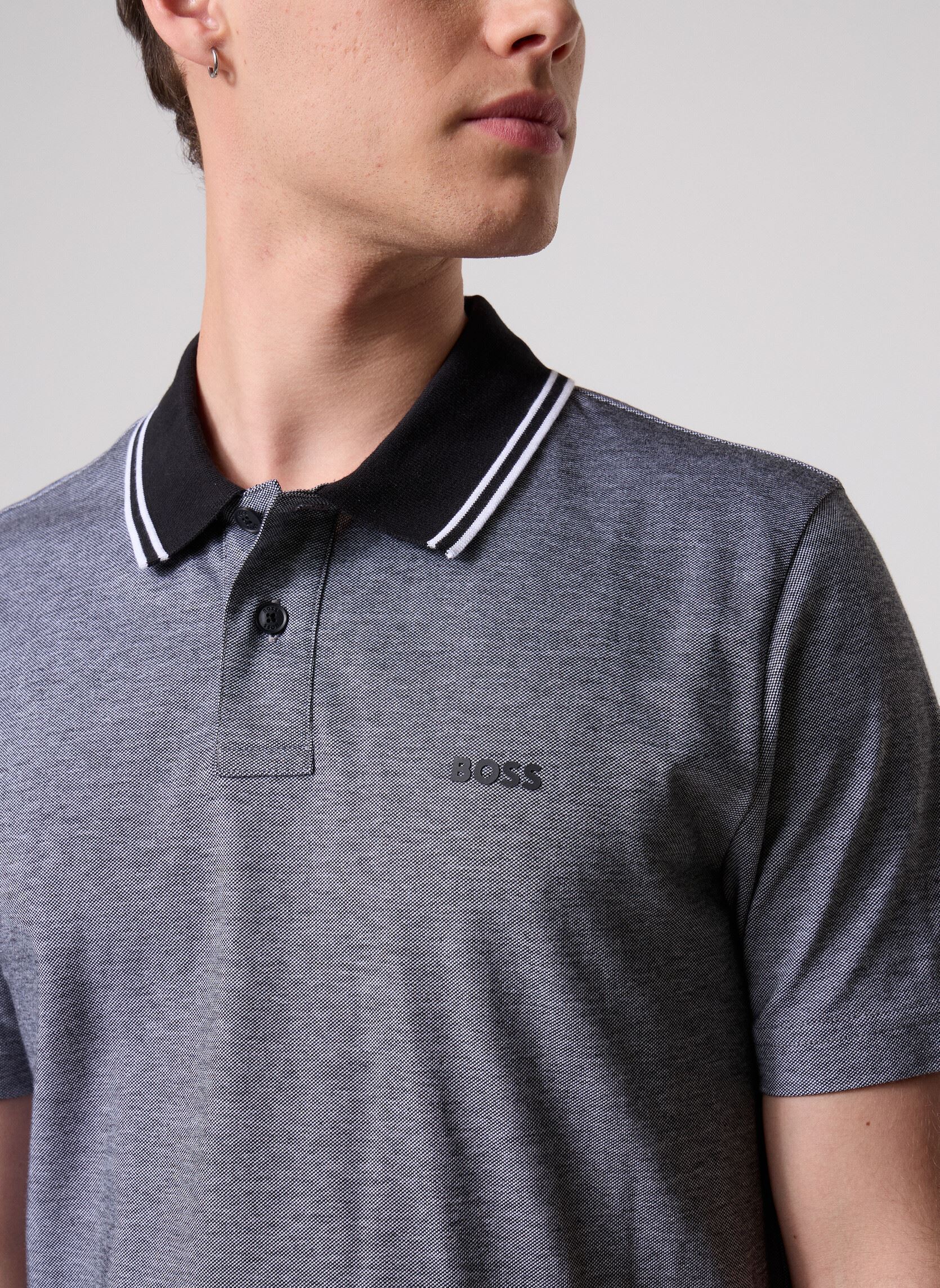 Polos manches courtes PeoxfordNew homme noir BOSS Polos manches courtes PeoxfordNew homme noir 001-BLACK
