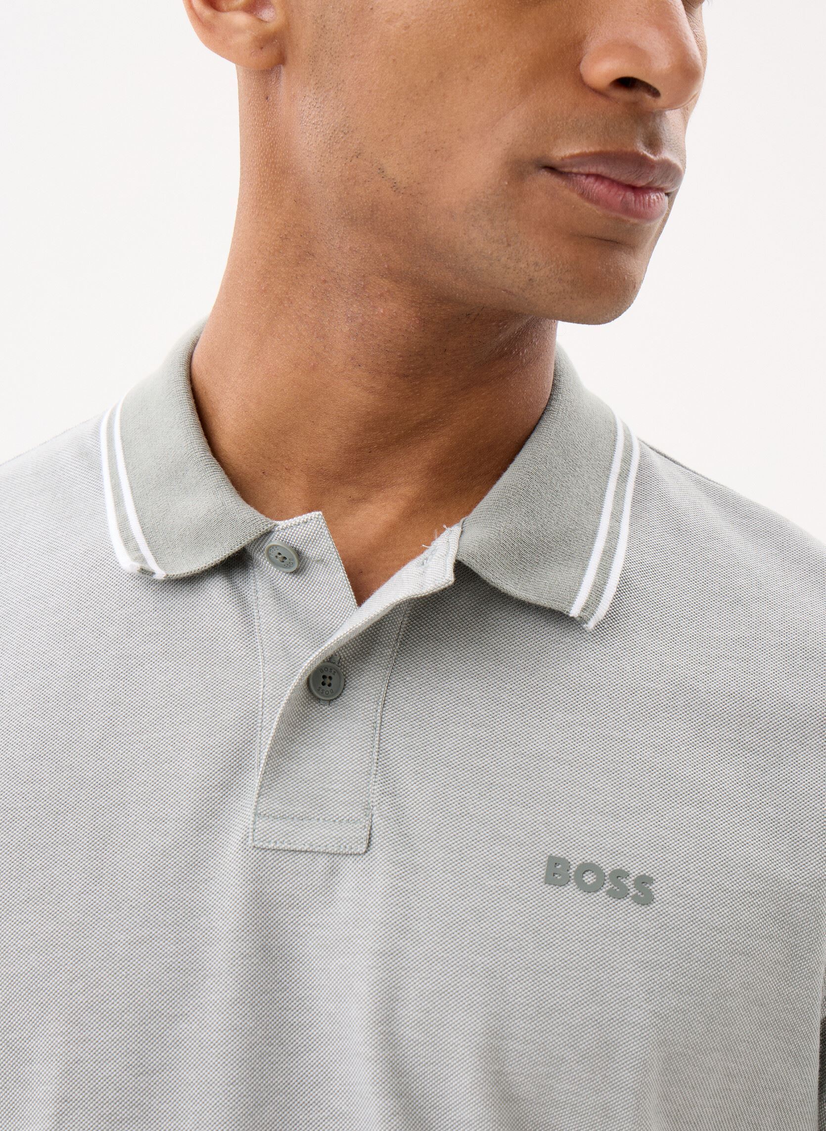 Polos manches courtes PeoxfordNew homme vert BOSS Polos manches courtes PeoxfordNew homme vert 076-Open Grey
