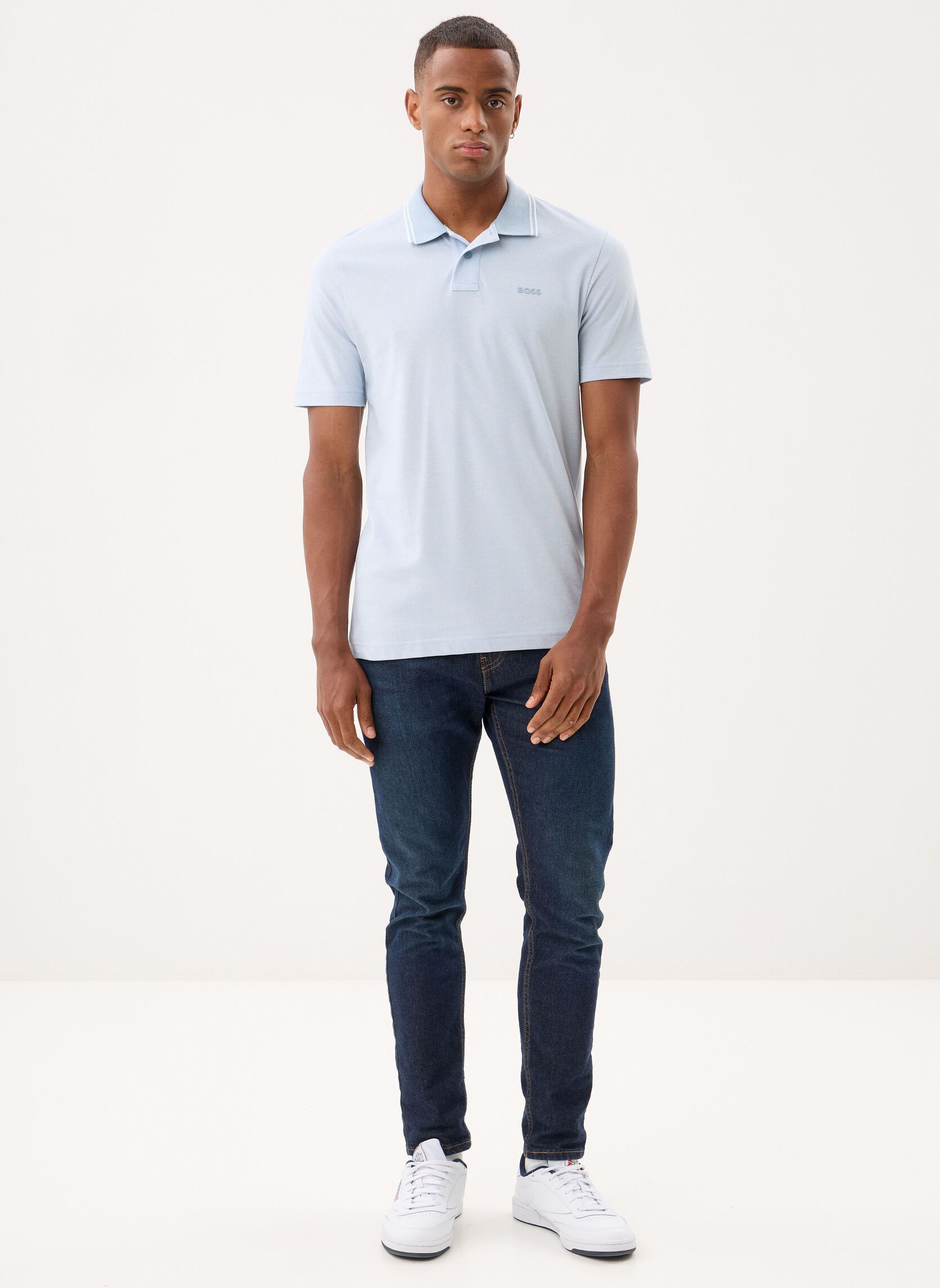 Polos manches courtes PeoxfordNew homme bleu BOSS Polos manches courtes PeoxfordNew homme bleu 458-LIGHT/PASTEL BLUE